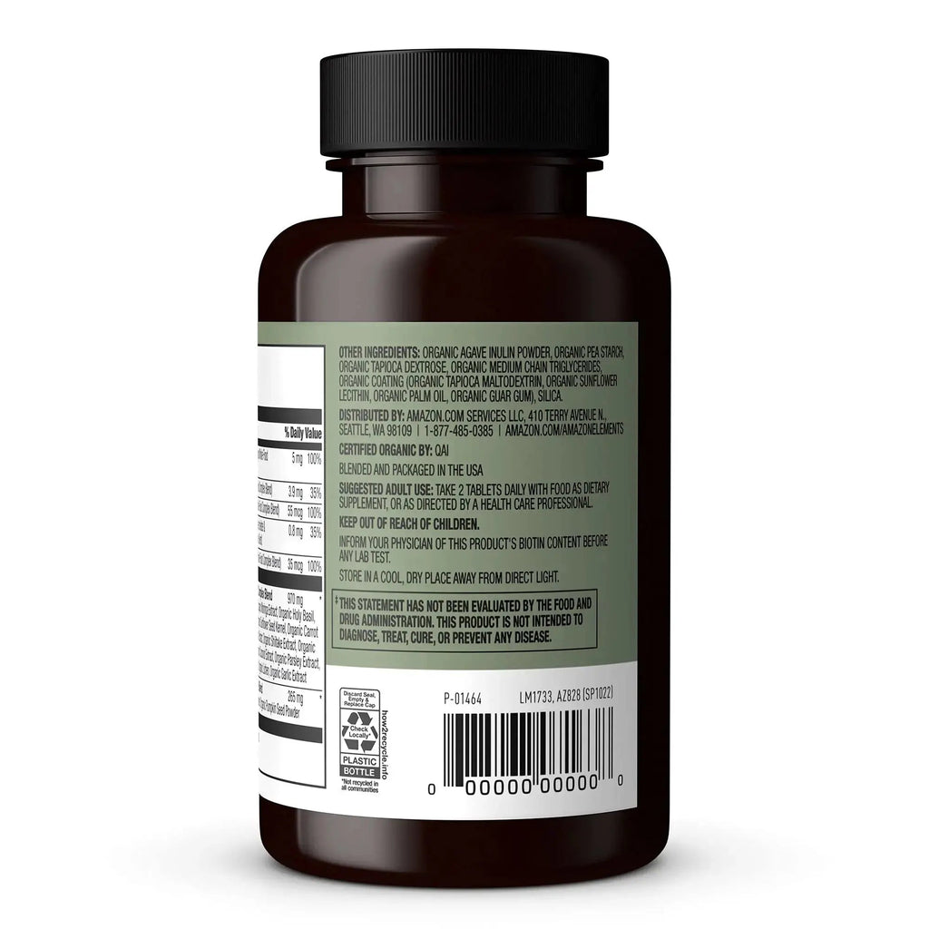 Amazon Elements Organic Whole Food Men's Multi, 60 tablets Amazon Elements Au supplements