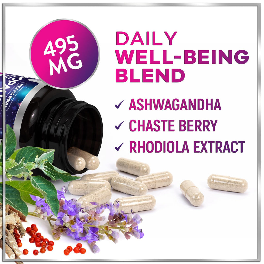 Menopause Supplements for Women - Complete Hot Flash Night Sweats & Menopause Relief Pills, 8 Billion CFU Probiotics with Dong Quai & Black Cohosh for Vaginal, Digestive Support - 60 Capsules Hello Lovely! Au supplements