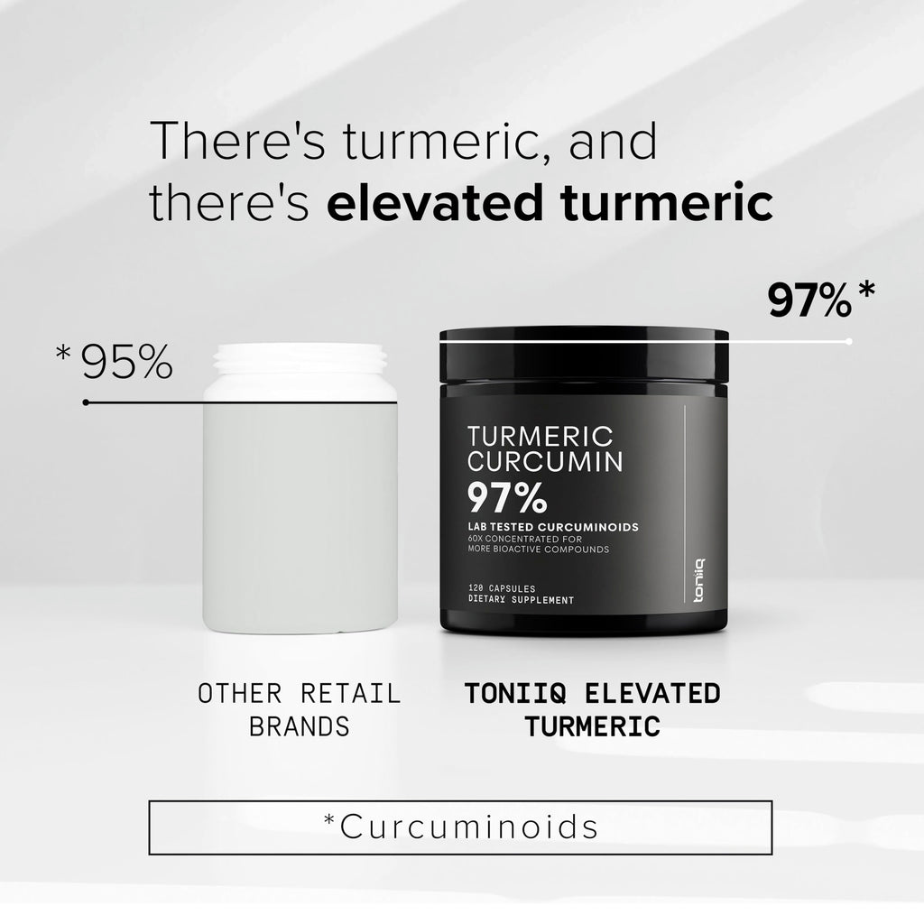 Turmeric Curcumin - Ultra High Potency 60:1 Extract with 97% Curcuminoids - 1200mg Per Serving - Black Pepper & MCT Oil for Enhanced Absorption - Third-Party Lab Tested - 120 Capsules Toniiq Au supplements