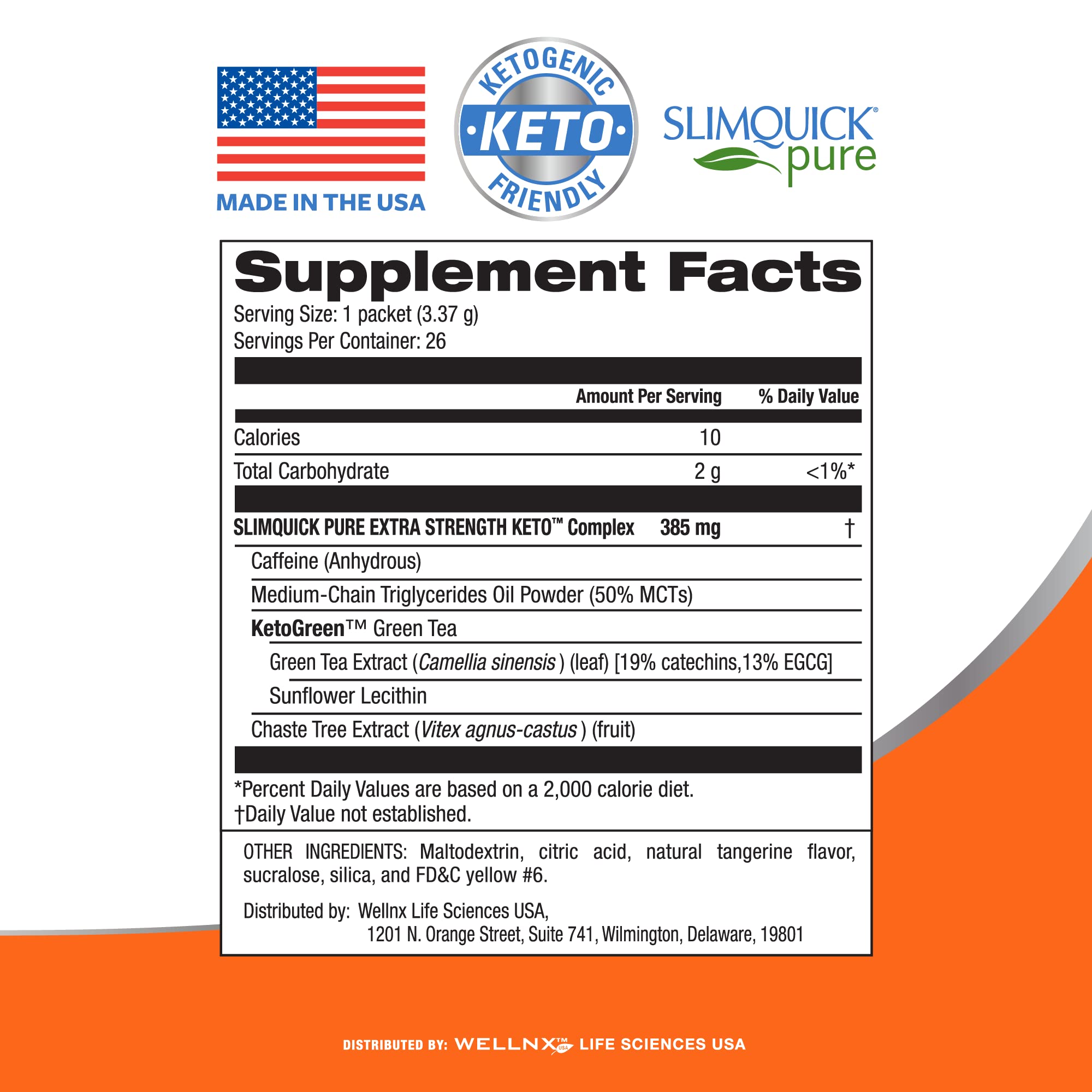 SlimQuick Extra Strength Weight Management Drink Mix for Women, Tangerine - Helps Metabolism, Keeps Full for Longer with Green Tea