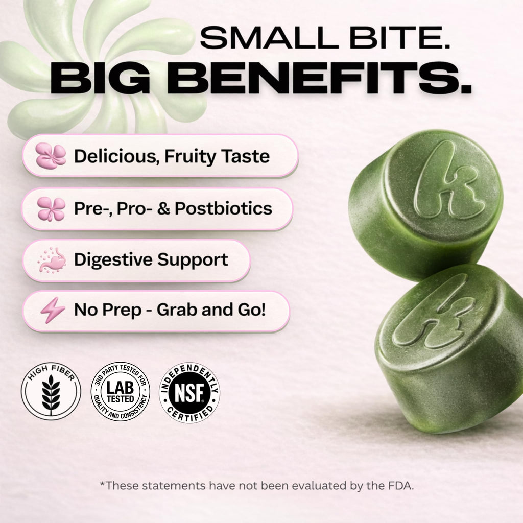 Kiala Nutrition Super Greens Gummies with 11x Organic Greens, Pre, Post & Probiotics, Antioxidants, Multivitamin, Fiber Supplement Supports Gut Health & Digestion, Dairy Free, Vegetarian, 60 Count Kiala Nutrition Au supplements