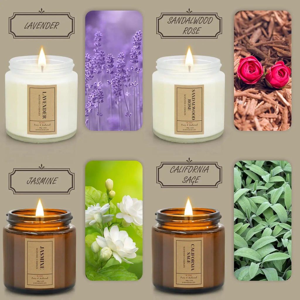 Aromatherapy Candles for Home Scented, 4 Pack Lavender Candles Gifts Set for Women FOMICO Au supplements