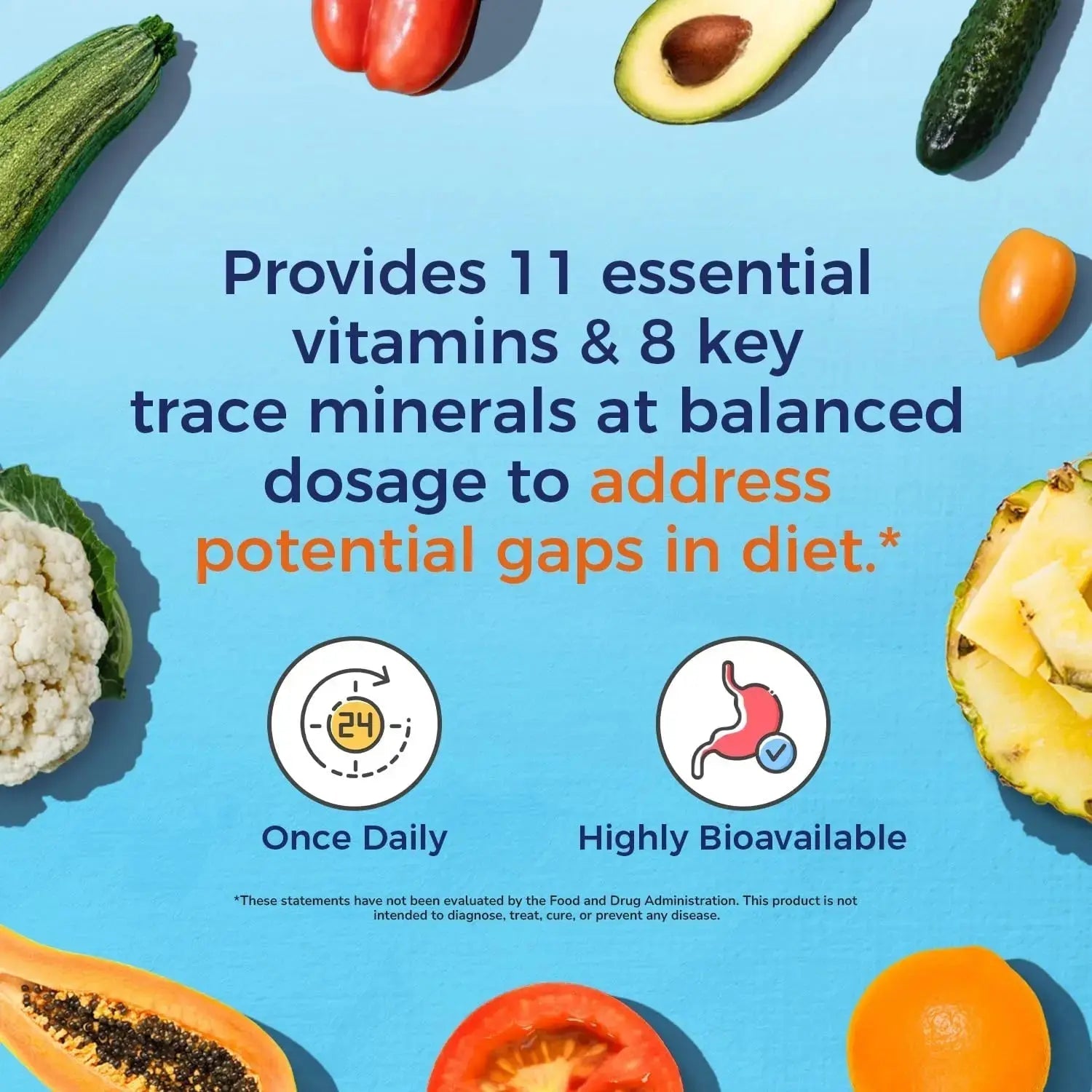 Vitalitown Multivitamin for Women & Men, with Iron, Zinc, Vitamin D3, A, C, B, E, 19 Key Nutrients, One Per Day Vitalitown Au supplements