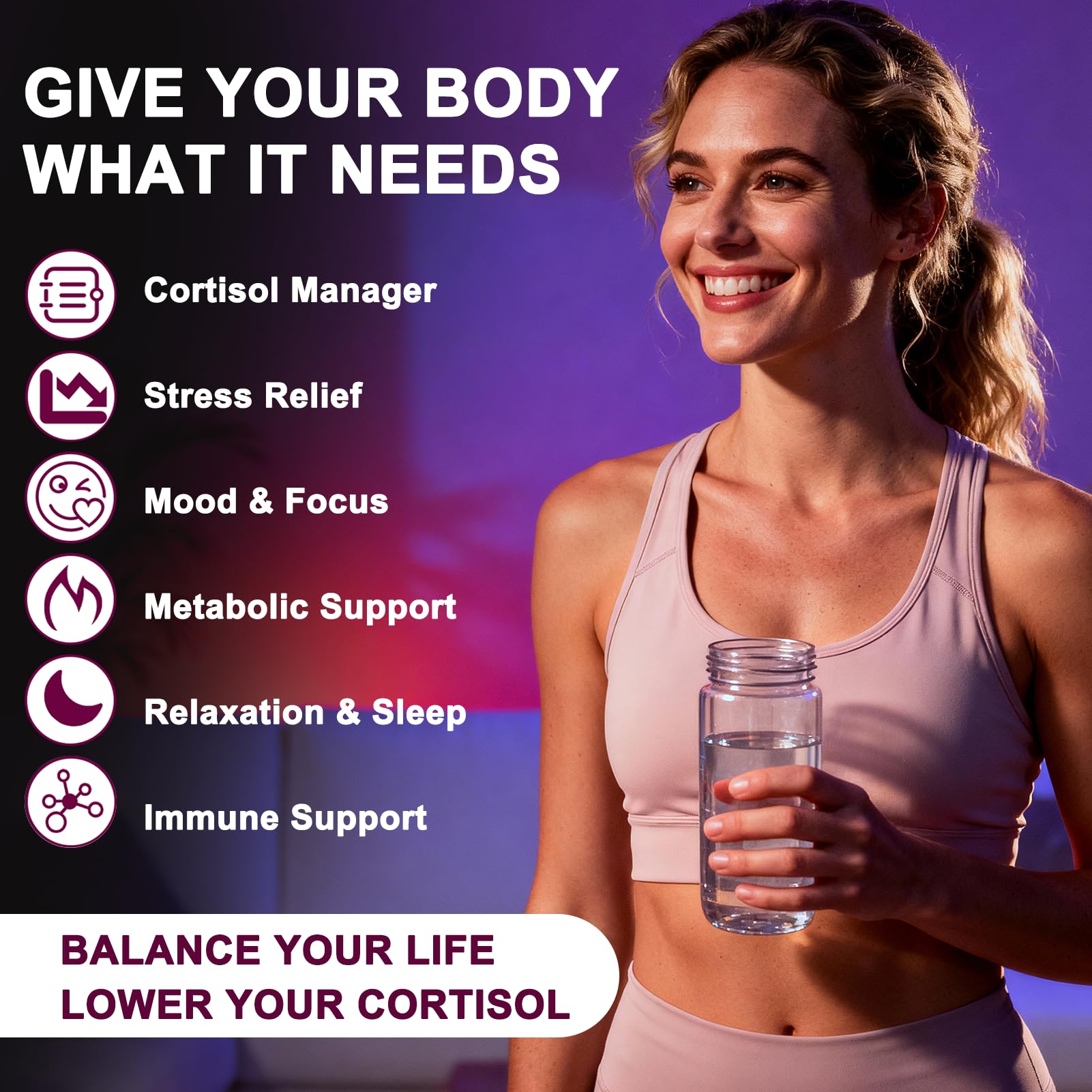 WellBloom Cortisol Reducer for Women & Men with Magnesium Glycinate, Ashwagandha, L-Theanine - Supports Stress Relief, Sleep & Heart Health, Nerves, Muscles - 2 Fl Oz WellBloom Au supplements