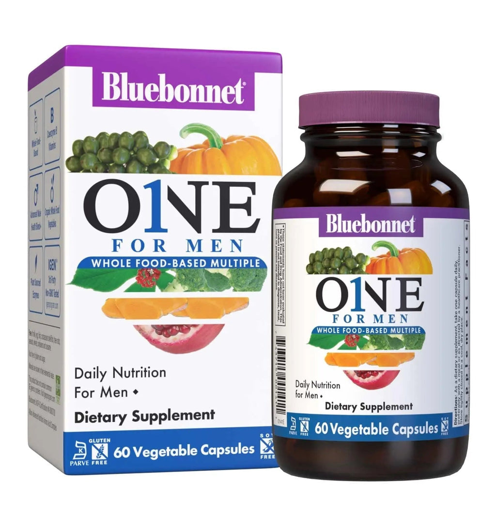 Bluebonnet Nutrition One for Men Whole Food-Based Multiple, Daily Nutrition*, Non-GMO, Vegetarian Friendly, Kosher BlueBonnet Au supplements
