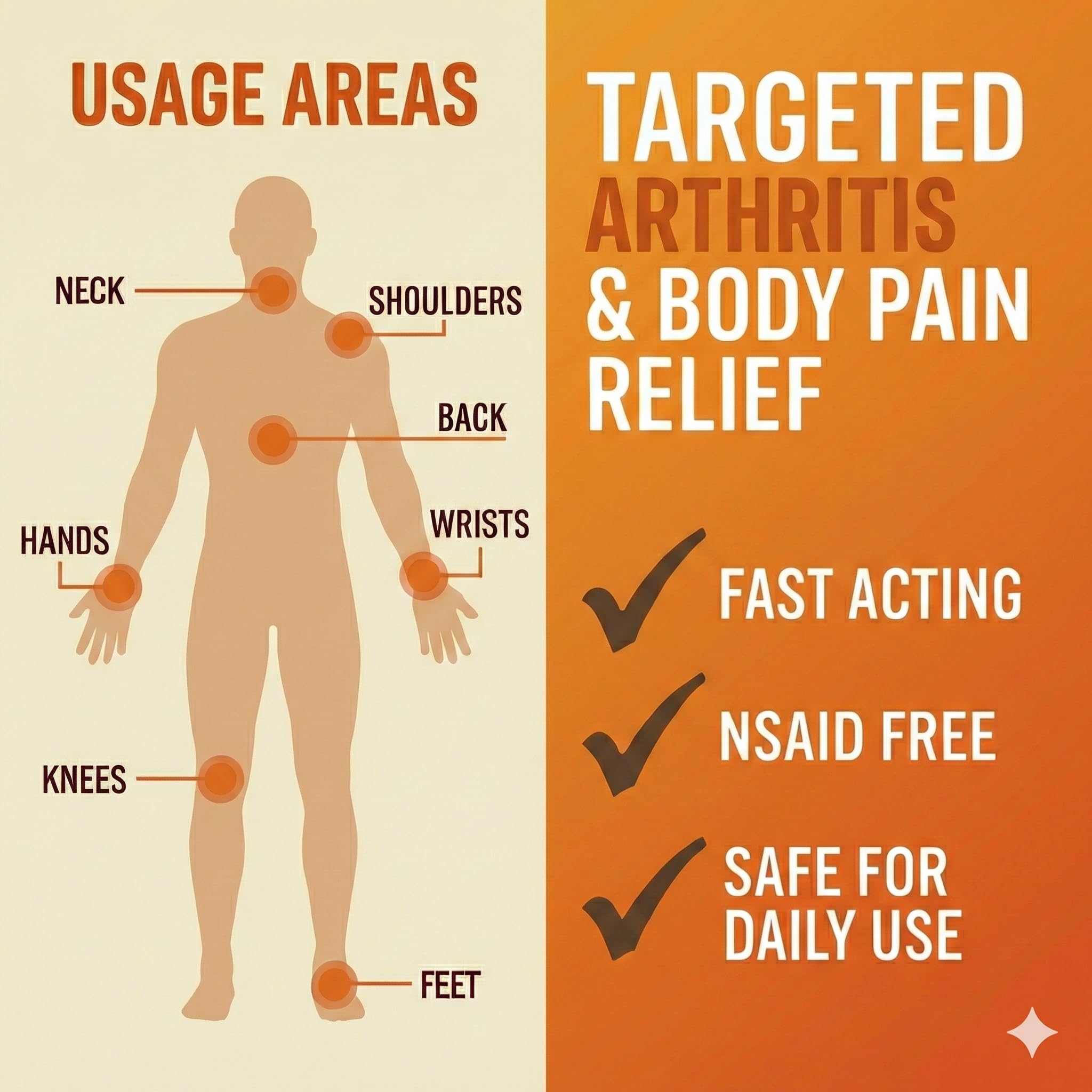 Sore No More Warm Arthritis Pain Relief Cream – Targeted Reliever for Back, Neck, Hands & Feet – Soothing & Fast-Acting Formula for Aches and Pains – Non-Greasy with Orange Aroma – 8 oz Sore No More Au supplements