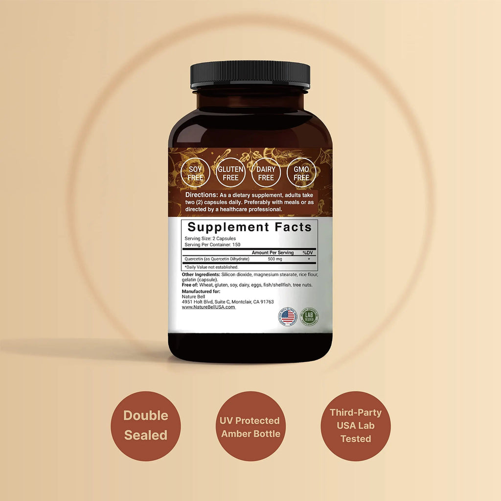 NatureBell Quercetin 500mg Per Serving | 300 Capsules, Ultra Strength Quercetin NatureBell Au supplements