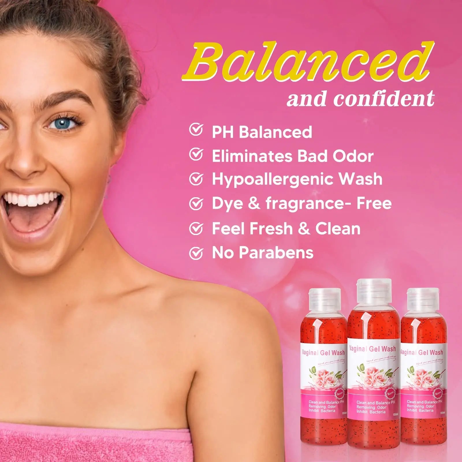 Feminine Wash & Yoni Oil & Yoni Soap Set for Women, Yoni Wash for Vaginal Ph Balance Remove Odor BASSI Au supplements