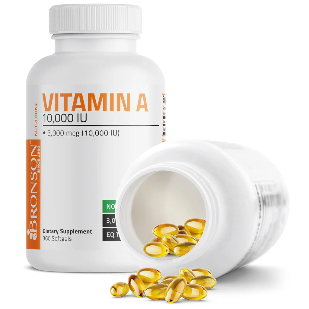 Bronson Vitamin A 10,000 IU Premium Non-GMO Formula Supports Healthy Vision & Immune System and Healthy Growth & Reproduction, 360 Softgels Bronson Au supplements