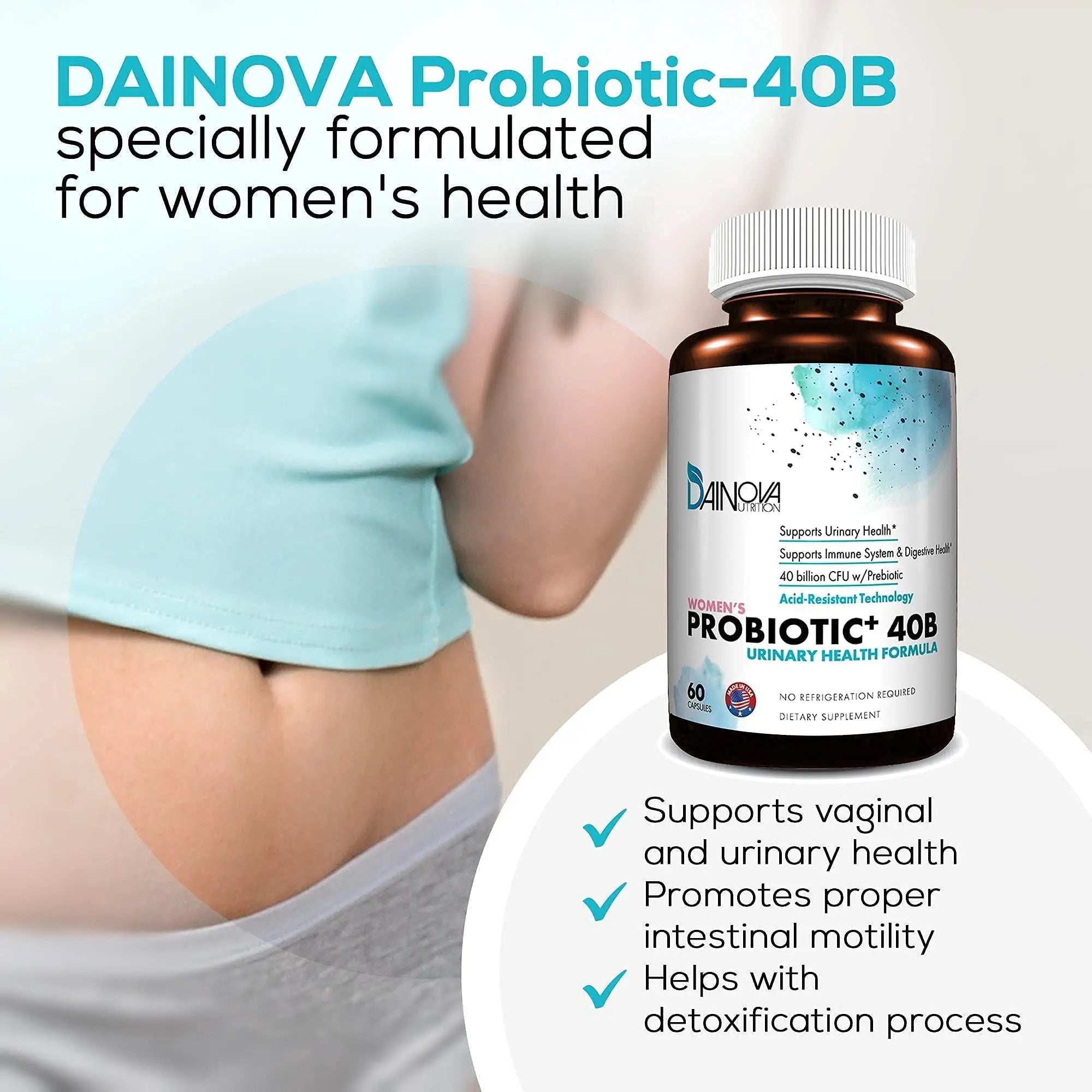 Dainova Nutrition D Mannose Capsules and Probiotics for Women Bundle I Urinary Tract Dainova Nutrition Au supplements