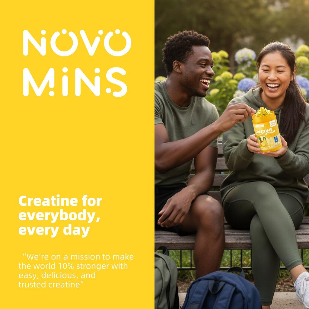 novomins Creatine Monohydrate Gummies for Men & Women, Chewables Creatine Monohydrate for Muscle Strength, Muscle Builder, Energy Boost, Pre-Workout Supplement