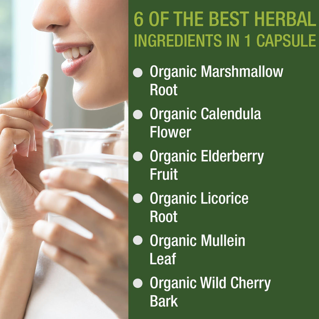 USDA Organic Lung Detox for Smokers and Non Smokers with 6 Top Ingredients. Mullein Leaf, Marshmallow Root, Calendula. Lungs Cleanse for Better Respiratory Health. Lung Support Capsules Supplement Peak Performance Au supplements