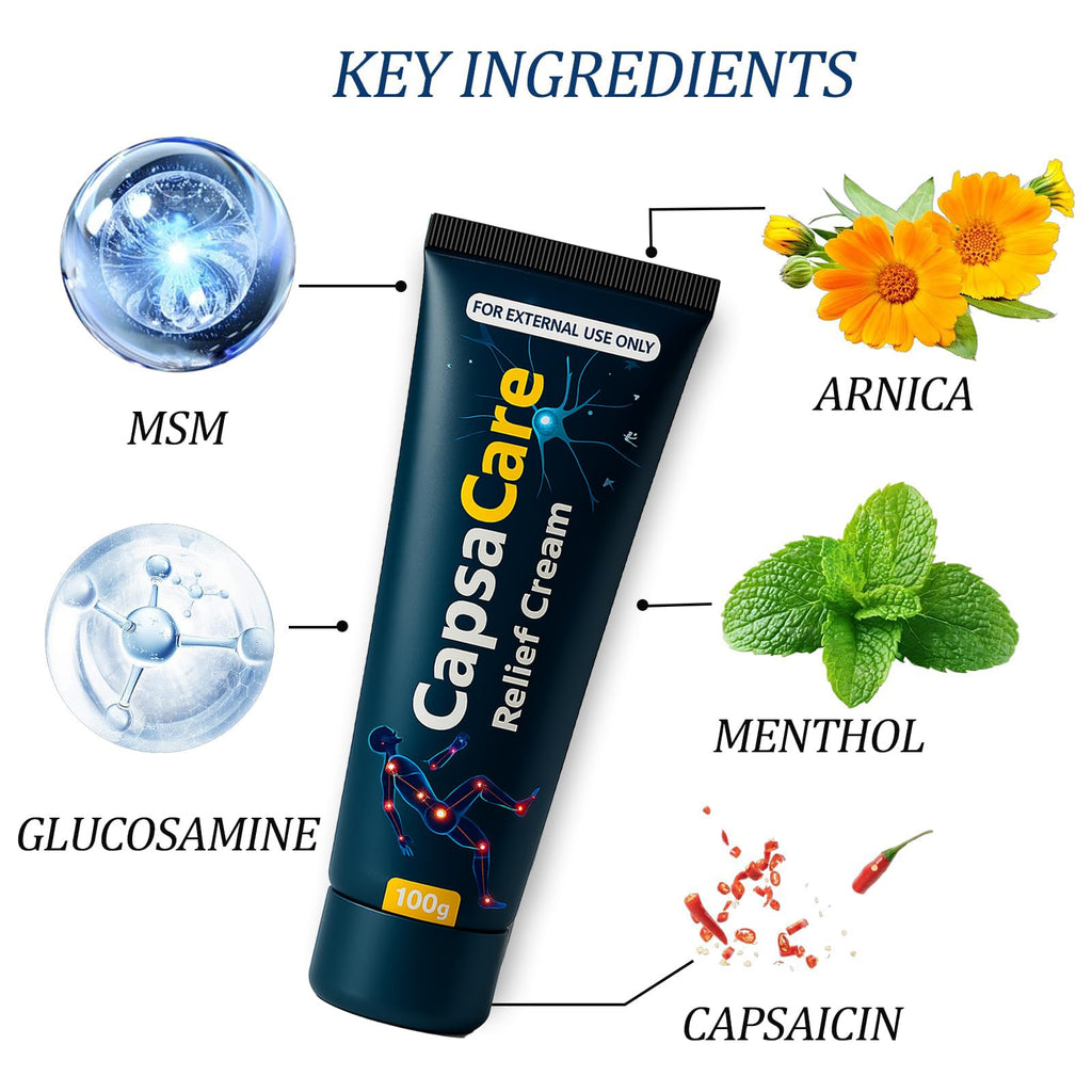 CapsaCare Neuropathy Relief Cream - with Capsaicin & Arnica, Menthol for Muscle & Joint Comfort, Fast Absorbing Formula for Feet, Hands, Legs, and Waist (2Pcs) MCArthur Au supplements