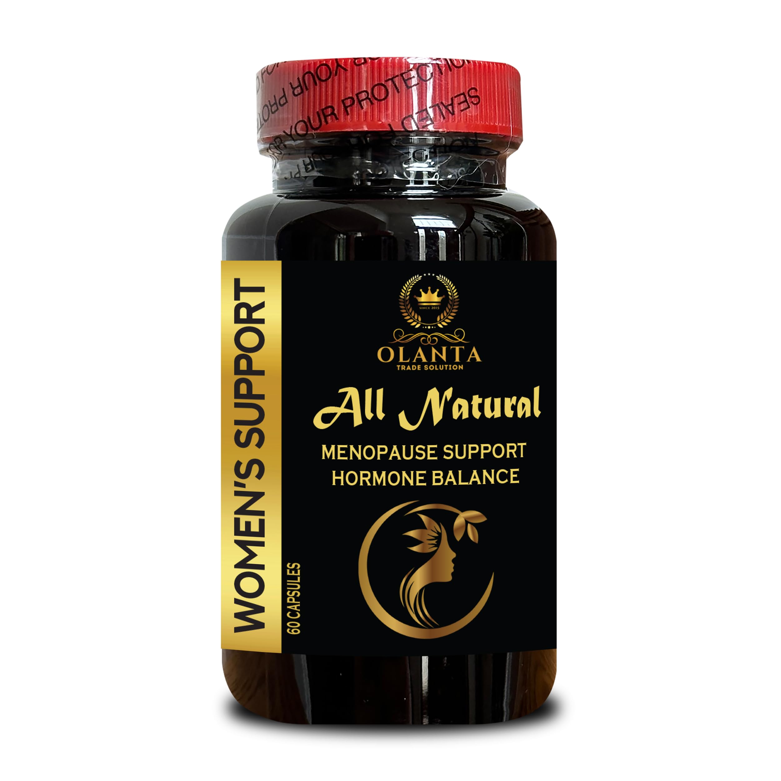 MENOPAUSE SUPPORT SUPPLEMENT - Perimenopause Supplements Women for Hot Flashes, Menopause Support, Supplement for Women Supports Hormone Balance with Black Cohosh - 1 Bottle 60 Capsules OLANTA TRADE SOLUTION Au supplements