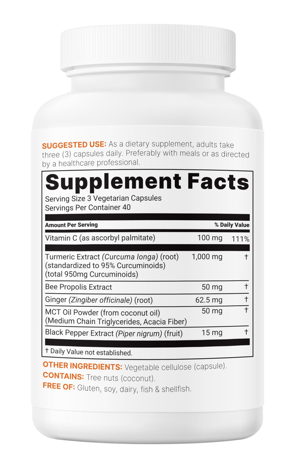 Micro Ingredients Pure Turmeric Curcumin Supplement 1,000mg – 95% Curcuminoids with Black Pepper & Ginger – High Absorption for Joint & Antioxidant Support