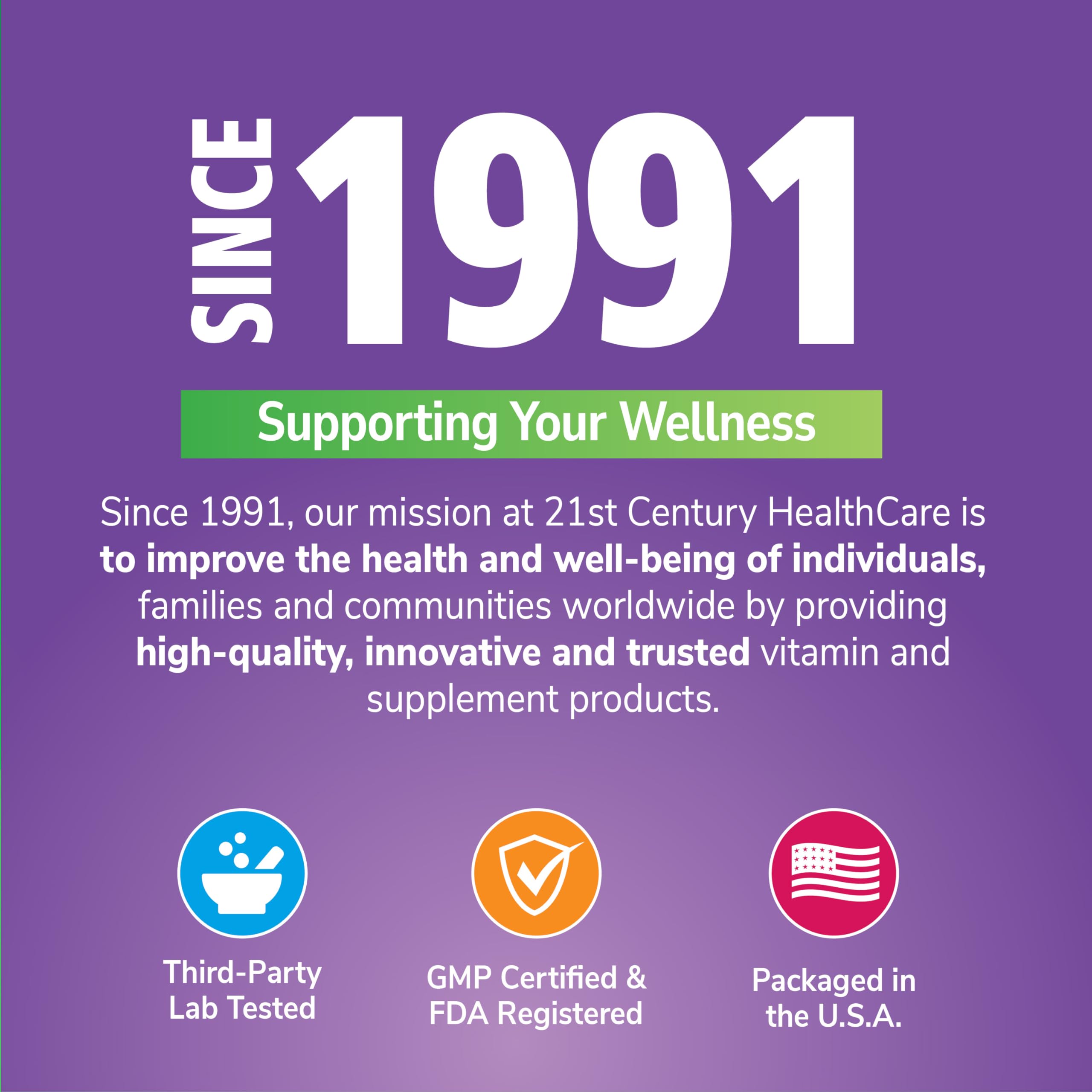 21st Century VitaJoy Fiber Gummies (Fruit Flavored, 90 Count), 5 g Fiber Per Serving for Digestive Support, Pectin-Based Prebiotic Gummies, Non-GMO, Vegan, Gluten Free,