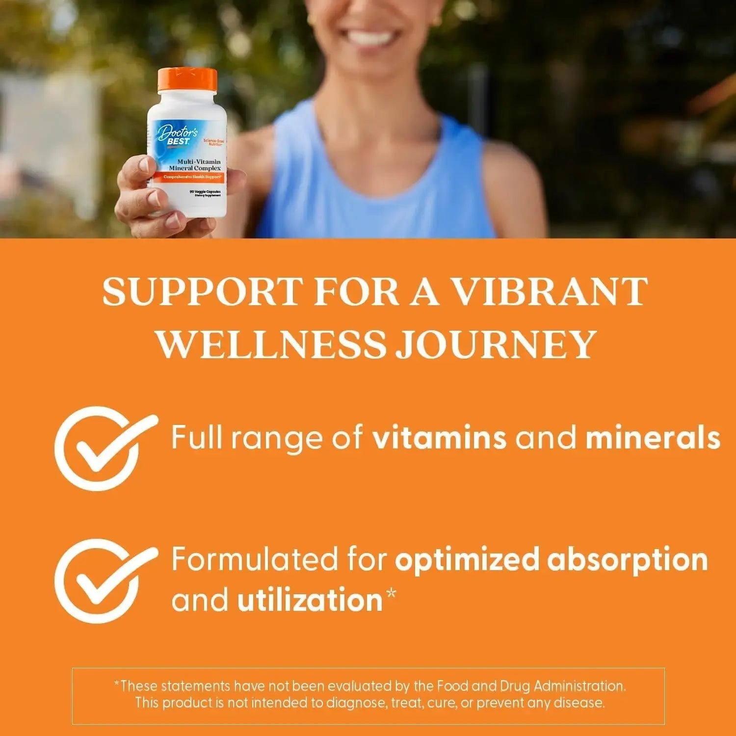 Doctors Best Multi-Vitamin Mineral Complex, Comprehensive Health Support, Non-GMO, Gluten Free, Vegan 90 Veggie Capsules Doctor's BEST Au supplements