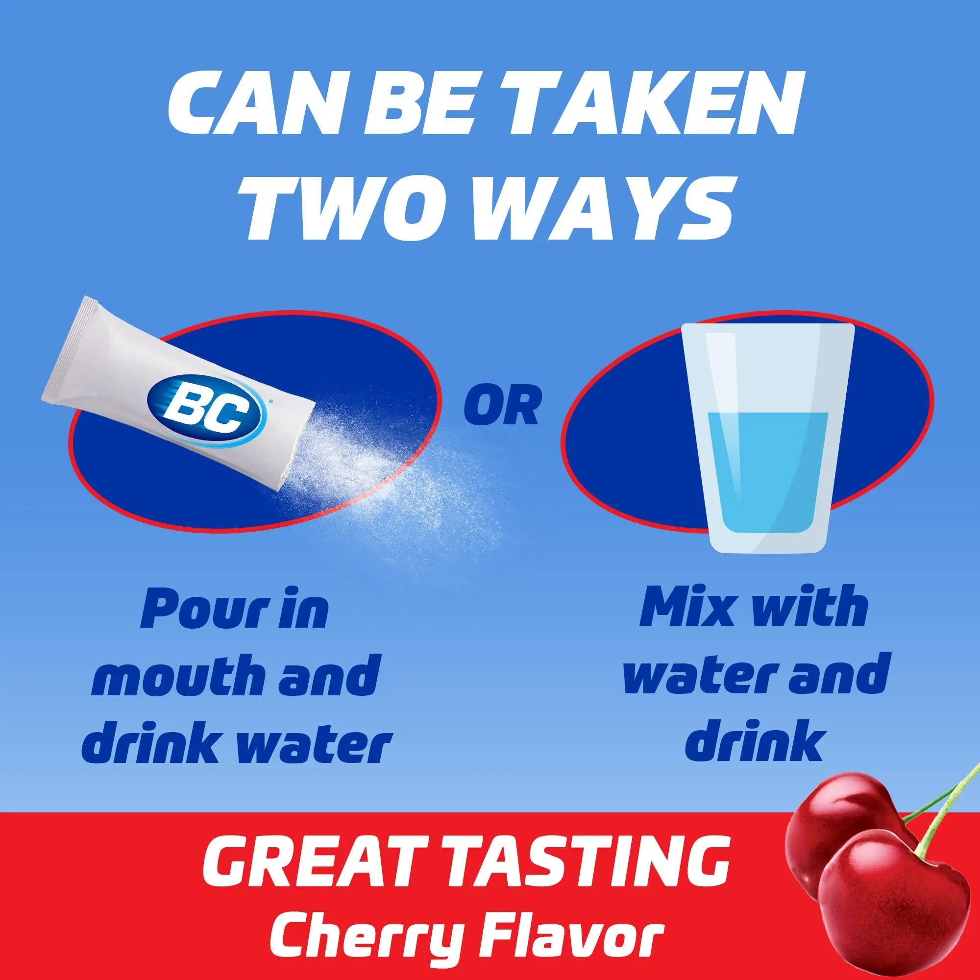 BC Powder Pain Reliever, Cherry Flavor Aspirin Dissolve Packs, 24 Count Powder Packets (2 Pack) BC Au supplements