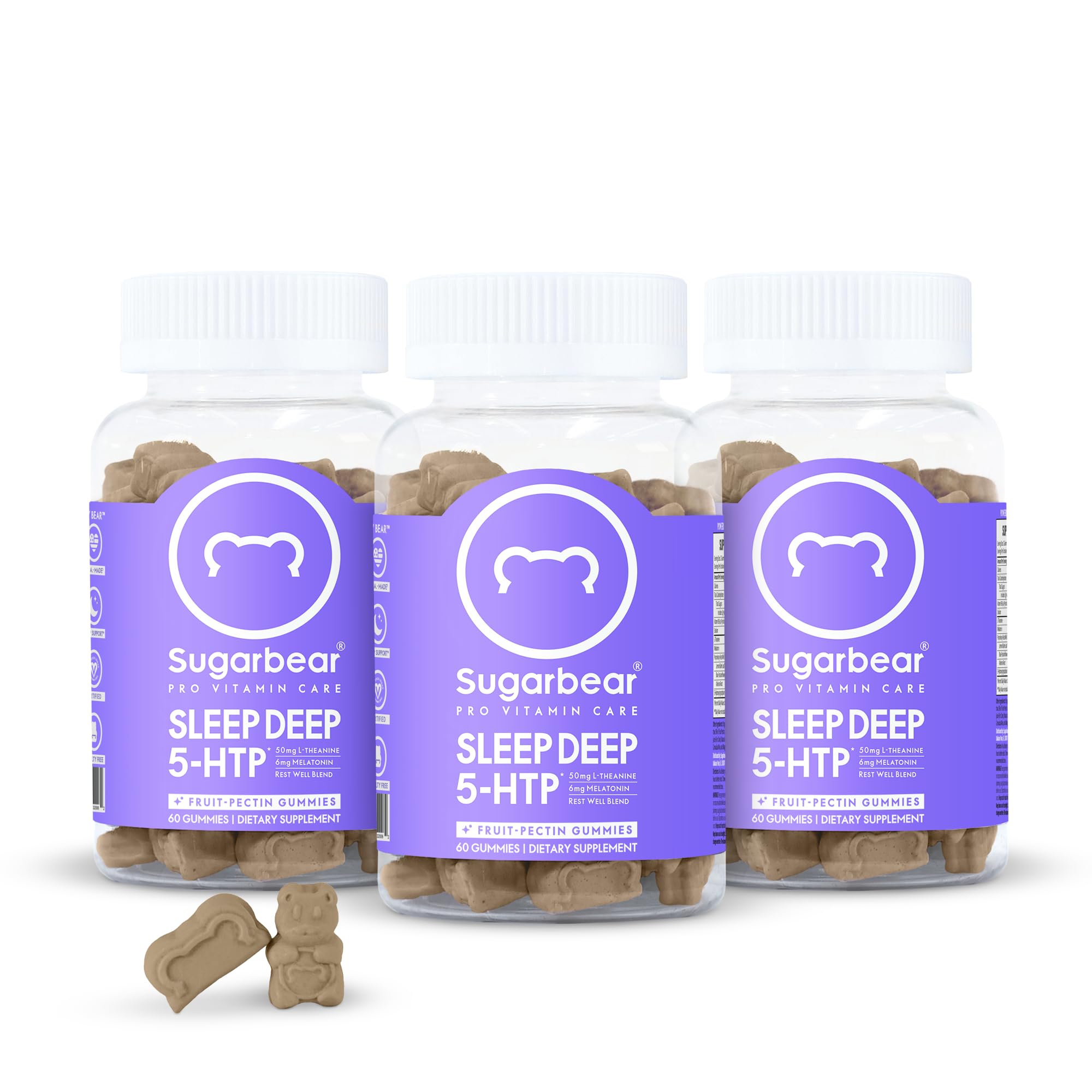 Sugarbear Sleep Aid Gummies for Adults with Melatonin 6mg, Magnesium SugarBearHair Au supplements