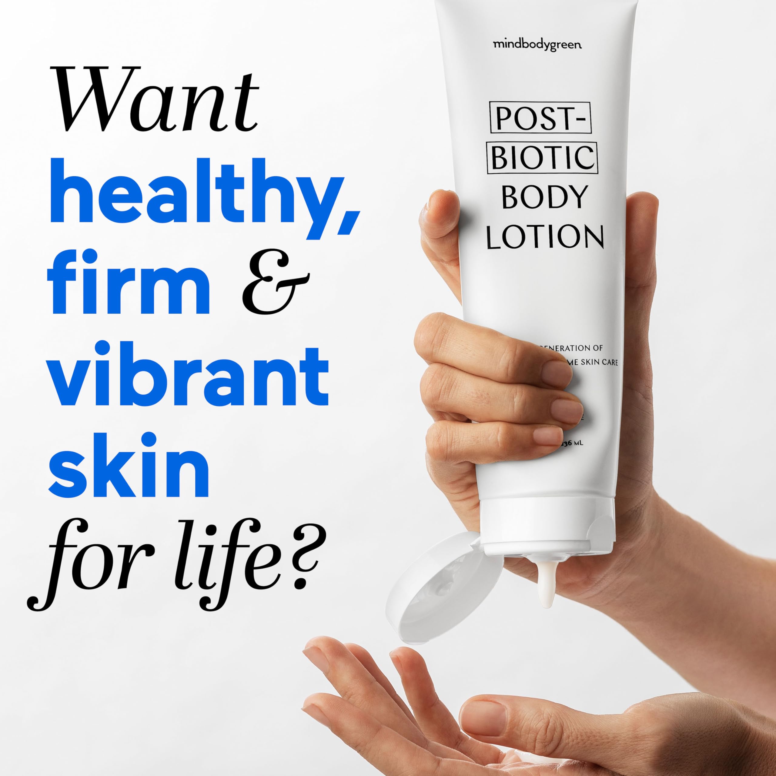 mindbodygreen postbiotic body lotion - Ultra-hydrating, firming, and clean body lotion with next-gen pre and postbiotics, aloe, oat oil, shea butter, coenzyme QIO. Vegan. Paraben and phthalate free. mindbodygreen Au supplements