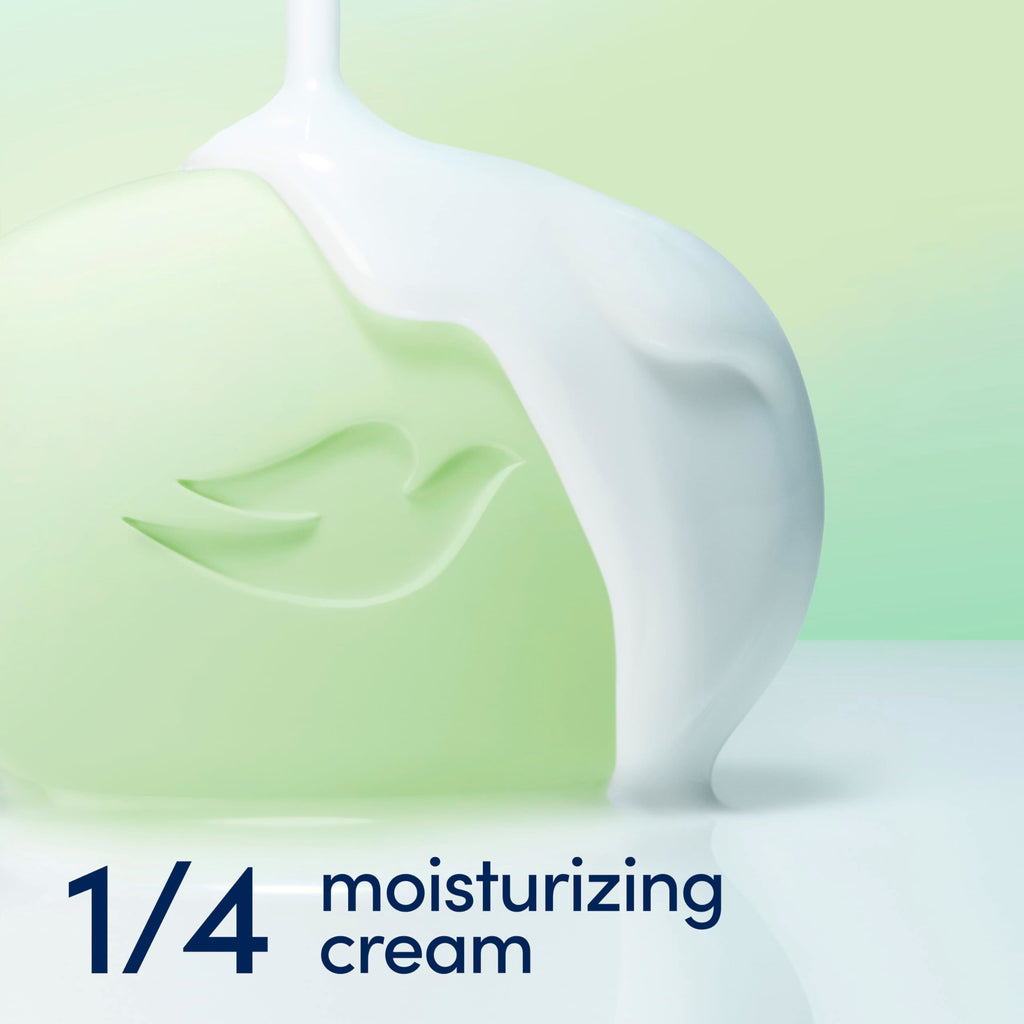 Dove Beauty Bar Soap Cool Moisture Cucumber & Green Tea Scent, 6 Bars for Refreshed Skin, Leaves Skin Refreshed 3.75 oz
