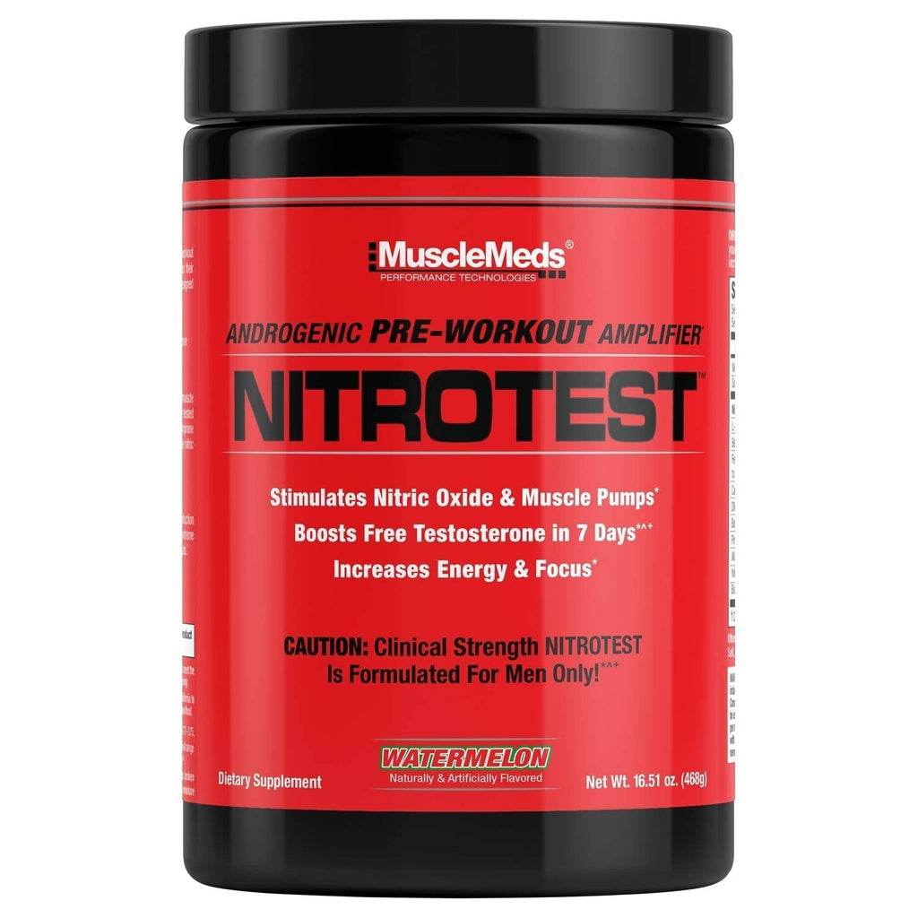 MuscleMeds Nitrotest Pre-Workout Supplement Drink, Boost Nitric Oxide, Testosterone MuscleMeds Au supplements