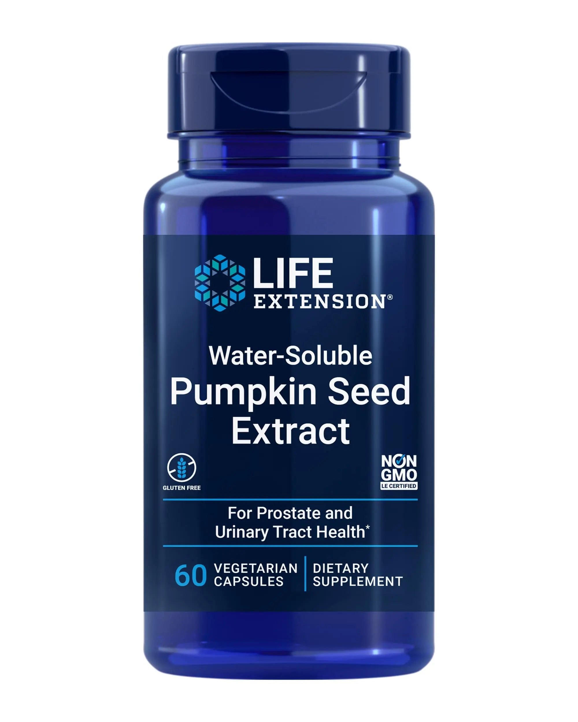 Life Extension Water-Soluble Pumpkin Seed Extract, Promotes Prostate & Urinary Tract Health, Bladder Health Support, Men, Women, Gluten-Free, Non-GMO, Vegetarian, 60 Capsules Life Extension Au supplements