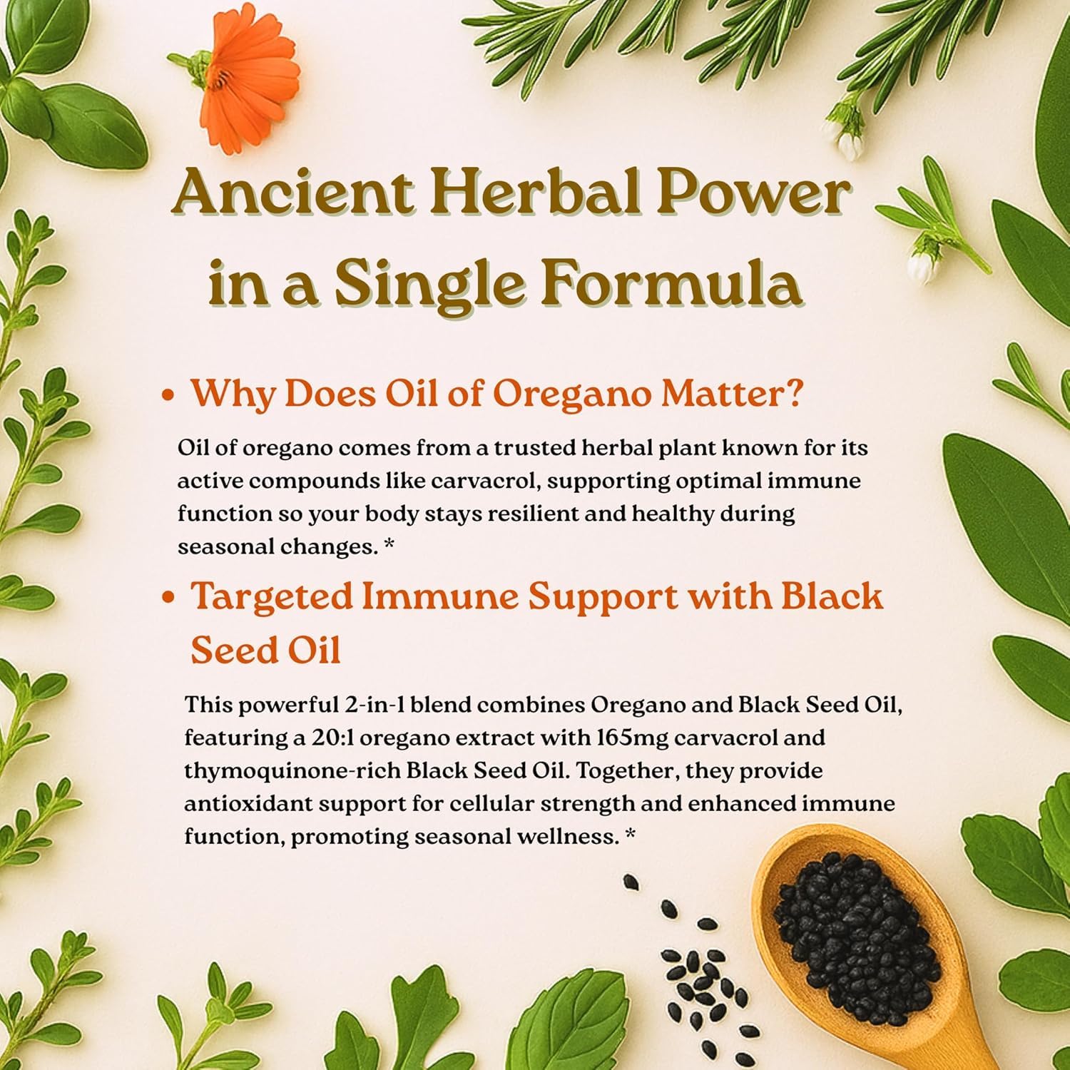 Micro Ingredients Oil of Oregano Softgels, 300 Count | 2 in 1 Formulated | 4X Strength Carvacrol & Thymoquinone | Plant Based, Non-GMO