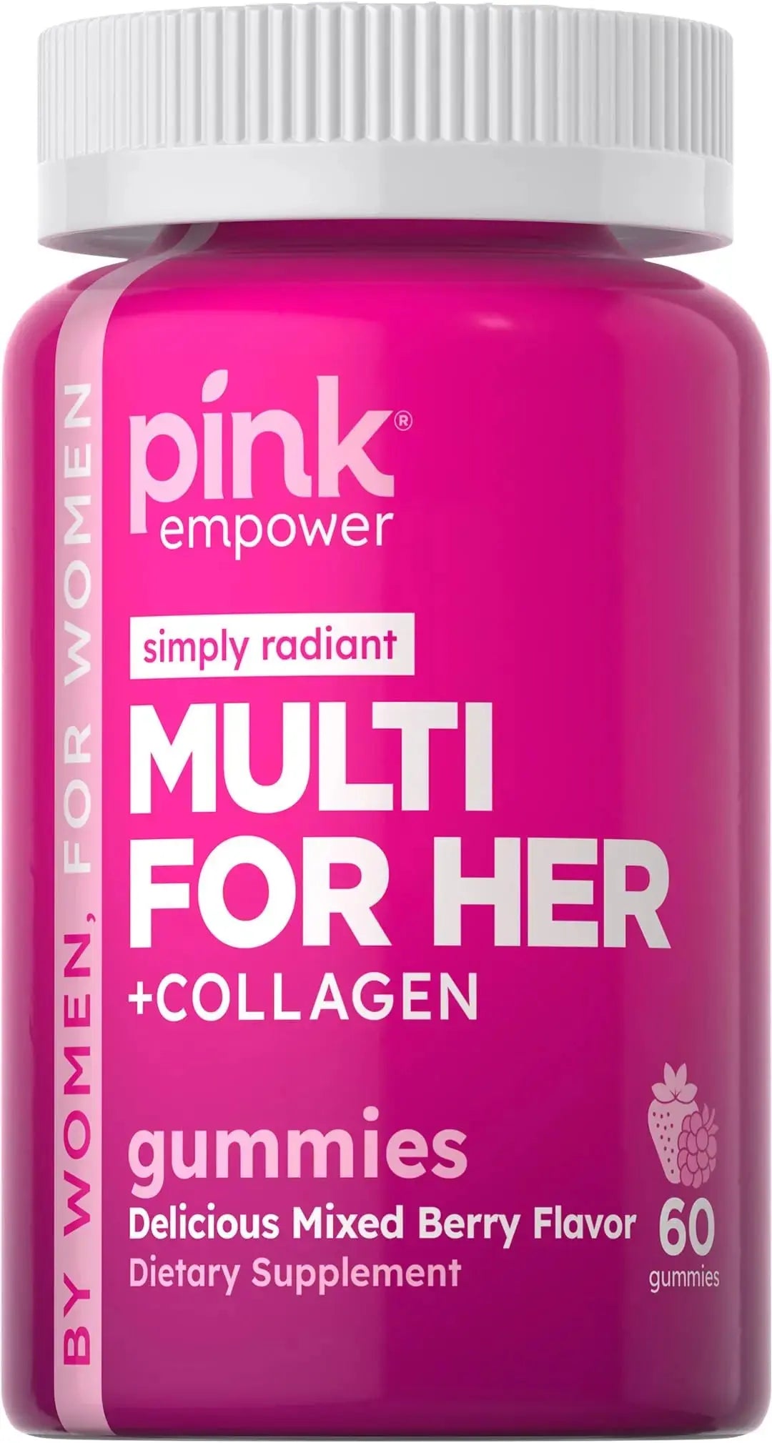 PINK Multivitamin Gummies for Women | Non-GMO & Gluten Free | Plus Collagen & Biotin | Mixed Berry Flavor PINK Au supplements