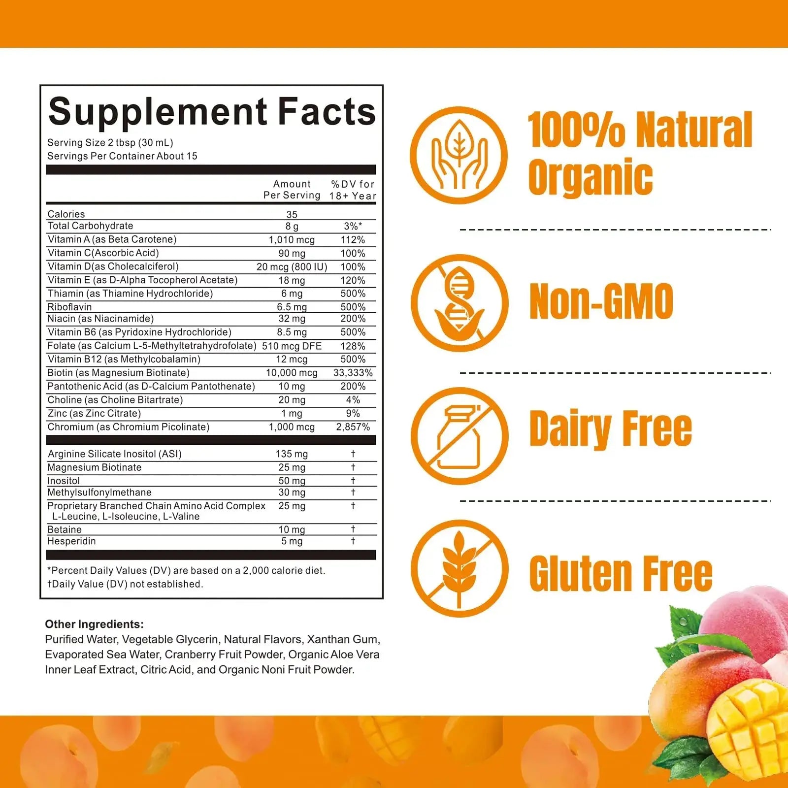 Liquid Multivitamin for Hair Growth | Biotin 10000mcg | Hair & Skin Support Supplement | Clinically Tested for Thicker Hair & Skin Elasticity HOWEEJET Au supplements