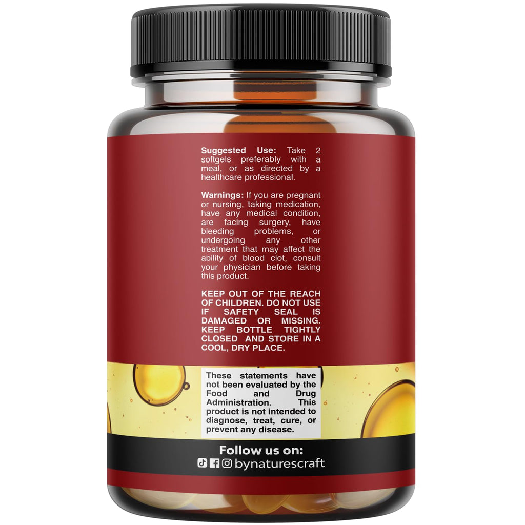 Icelandic Wild Caught Cod Liver Oil Softgels - Fish Omega 3, EPA, DHA, Vitamin D & A, 1000mg Per Serving - Burpless Capsules for Heart