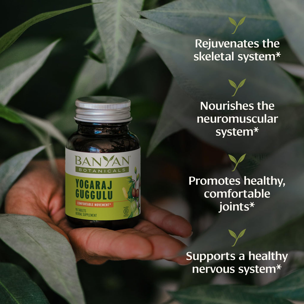 Banyan Botanicals Organic Yogaraj Guggulu – Joint Support & Mobility Supplement – Ayurvedic Herbal Blend for Flexibility, Neuromuscular Comfort – Deep Systemic Detox – 90 Tablets – USDA Organic* Banyan Botanicals Au supplements