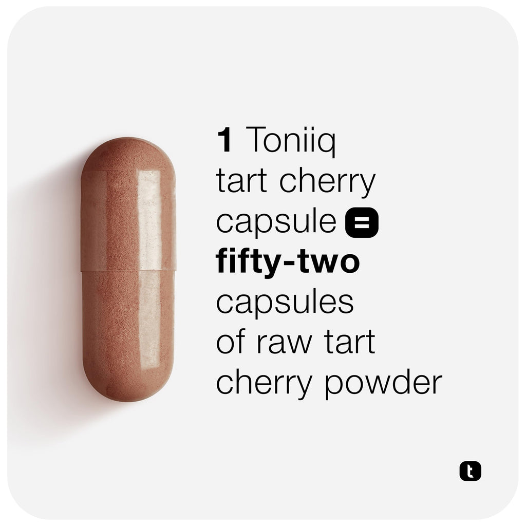 Toniiq Tart Cherry Capsules - Ultra High Potency 52:1 Extract - Highly Concentrated - Third-Party Lab Tested for Purity & Quality - 120 Capsules Toniiq Au supplements