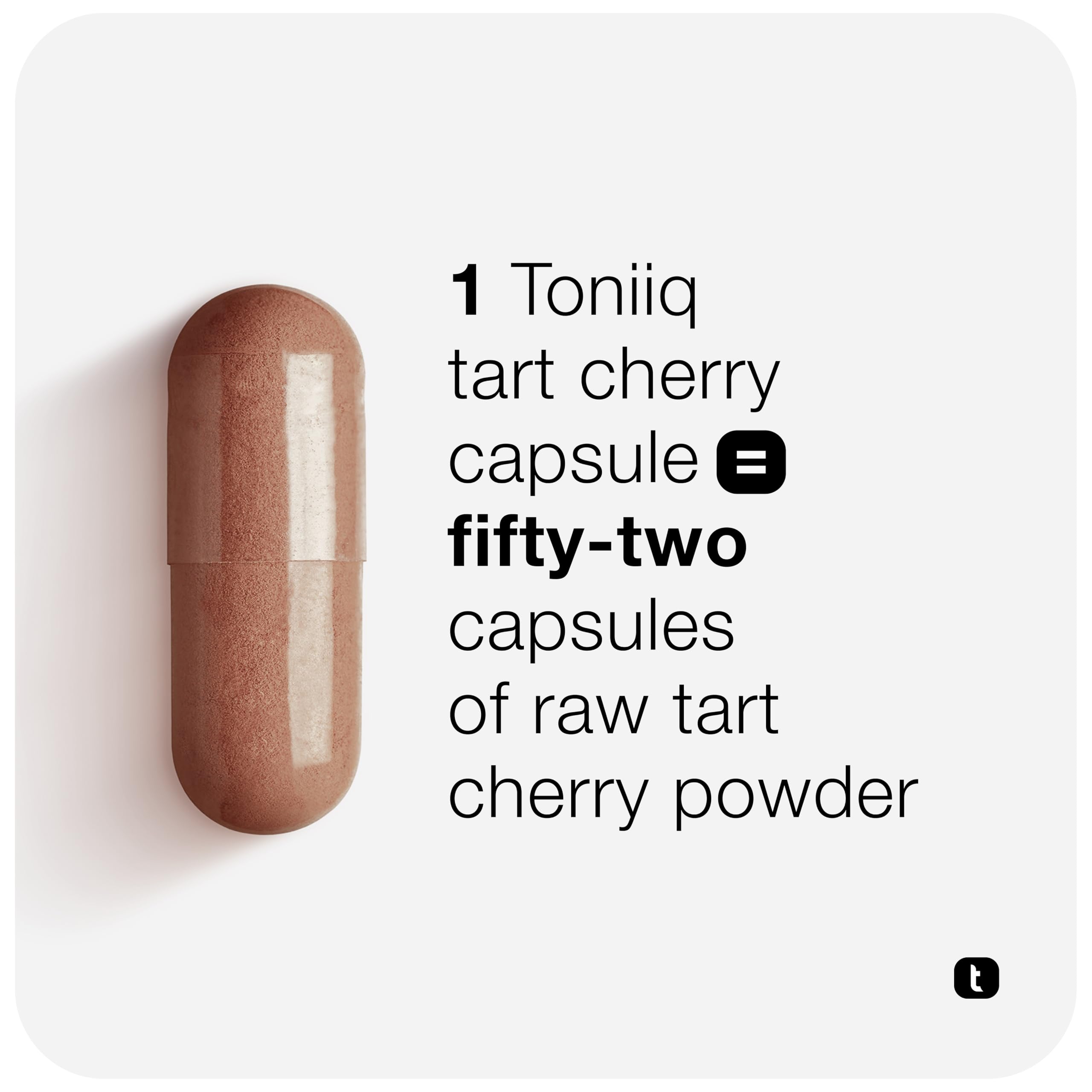 Toniiq Tart Cherry Capsules - Ultra High Potency 52:1 Extract - Highly Concentrated - Third-Party Lab Tested for Purity & Quality - 120 Capsules Toniiq Au supplements