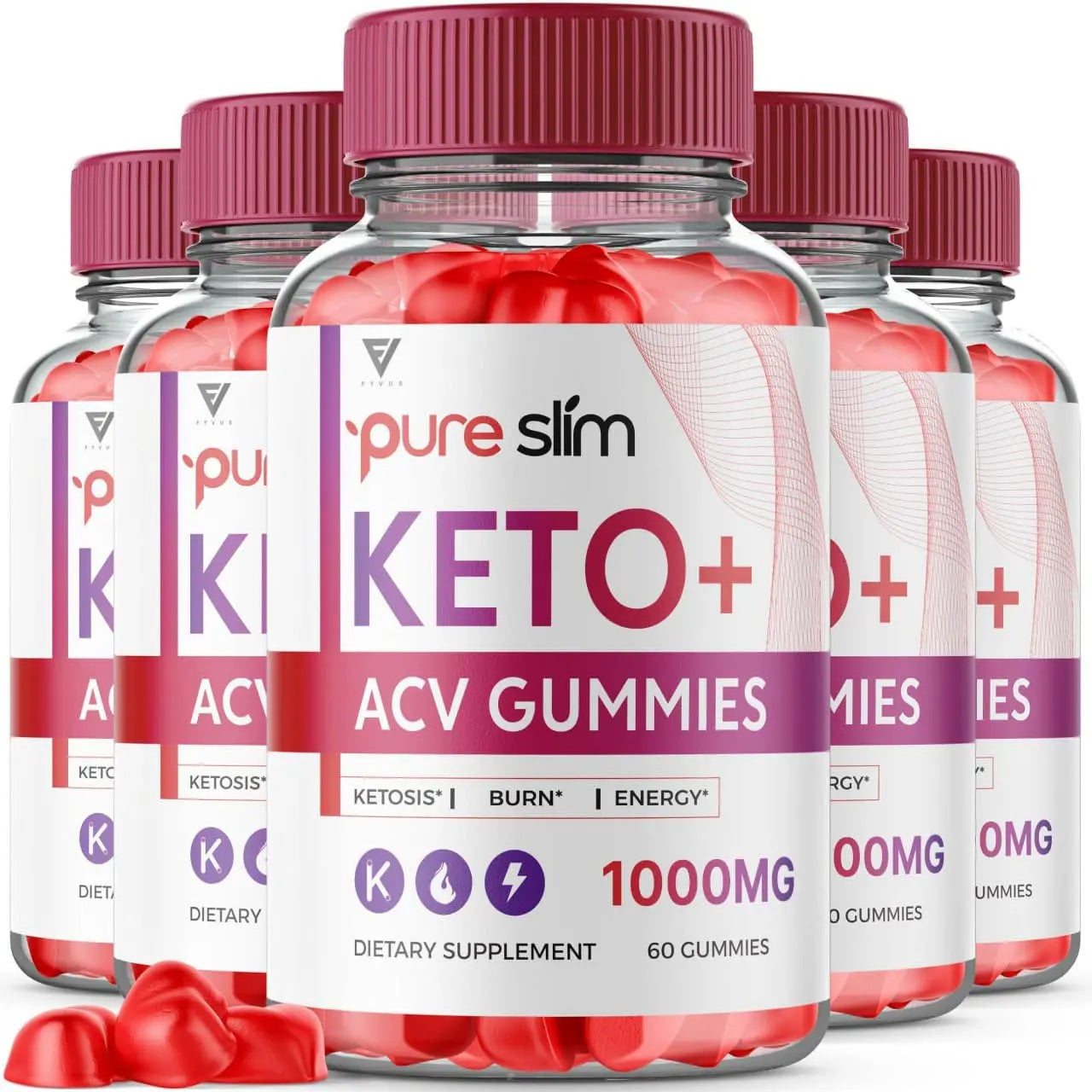 (5 Pack) Pure Slim Keto ACV Gummies, Pure Slim Keto ACV Gummies Advanced Weight Loss Fyvus Au supplements