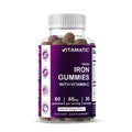 Vitamatic Iron 65 mg Gummies Supplement for Women & Men - 60 Vegan Gummies - Great Tasting Iron Gummy Vitamins with Vitamin C (1)