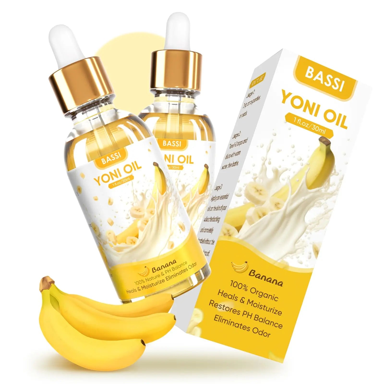 2PCS Yoni Oil Organic Feminine Oil Vaginal Moisturizer - Ph Balance for Women - Feminine Deodorant BASSI Au supplements