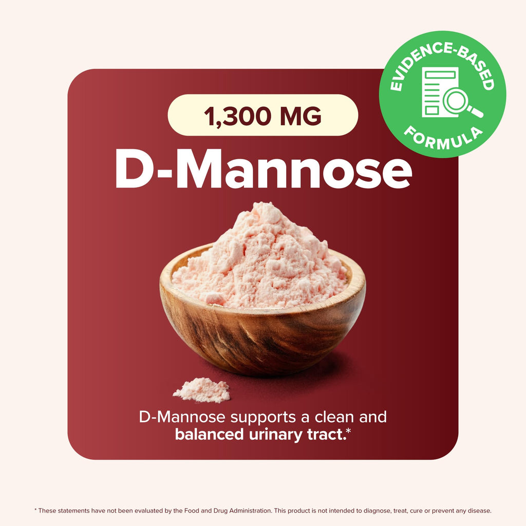 D Mannose with Cranberry | Drug-Free Urinary Tract Health Support | Evidence-Based DMannose 1300mg for Urinary & Bladder Health for Women | D Mannose Supplements for Women & Men | Non-GMO | 240 Ct Purely Holistic Au supplements