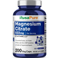NusaPure Magnesium Citrate 833mg - 200 Veggie Capsules (Vegetarian, Non-GMO, Vegan) NusaPure Au supplements