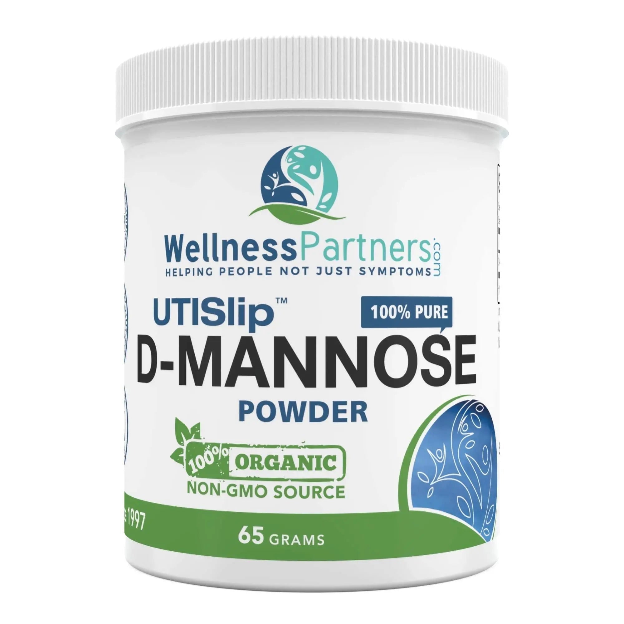 Now New UTI-Slip D Mannose Non GMO Organic Source Powder 65g jar WellnessPartners Au supplements