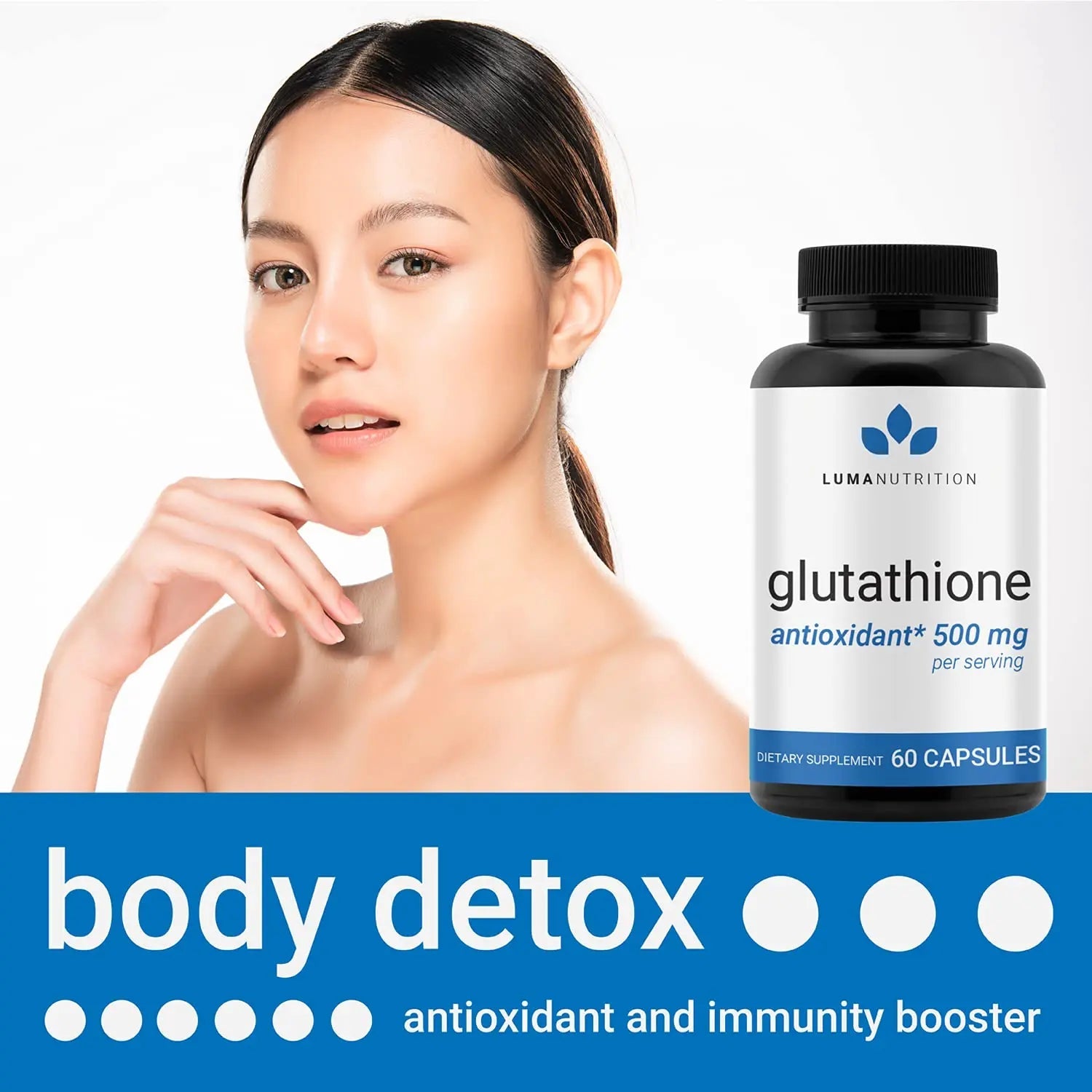 Premium Glutathione - Reduced Glutathione 500mg - Glutathione Supplement - L-Glutathione Luma Nutrition Au supplements