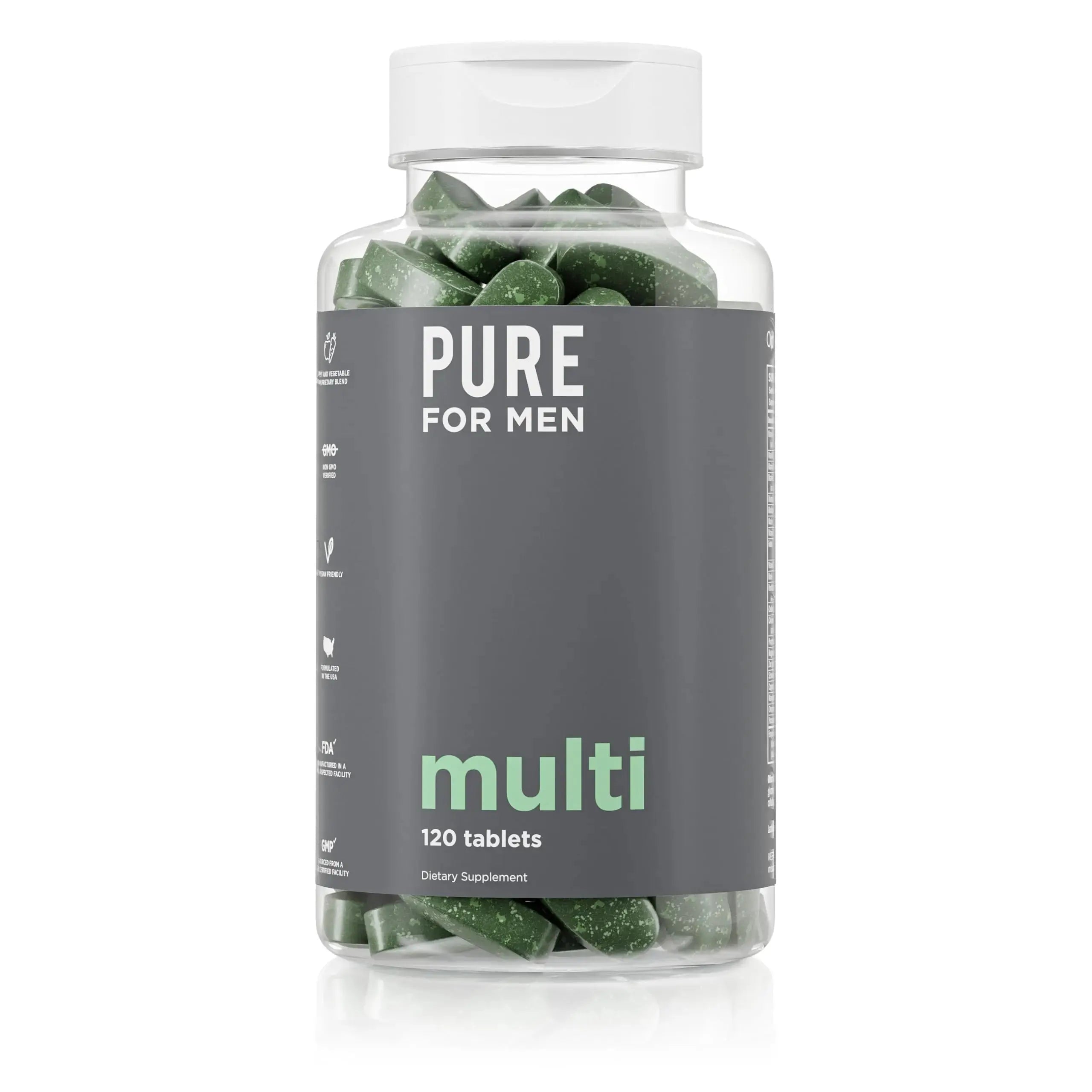 Pure for Men Multivitamin Supplement | Energy, Mood Support, Strong Bones, Antioxidants, Minerals | Vitamins A, B, C, D, Magnesium, Calcium | Pure for Men Au supplements