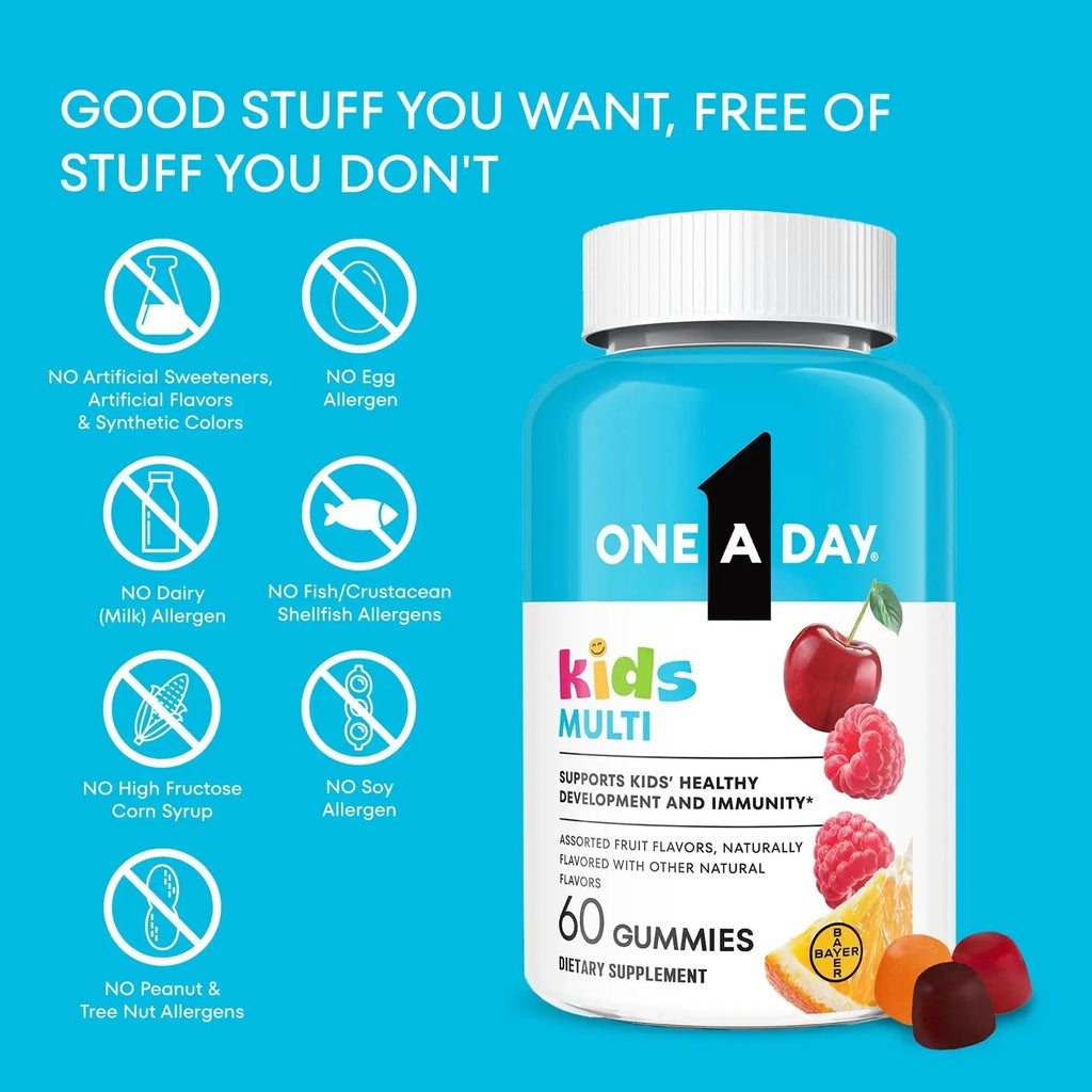 One A Day Kids Multivitamin Gummies, Kids Vitamins with Vitamin C, D, E & Zinc for Immune Support, Childrens Gummy Vitamins ONE A DAY Au supplements