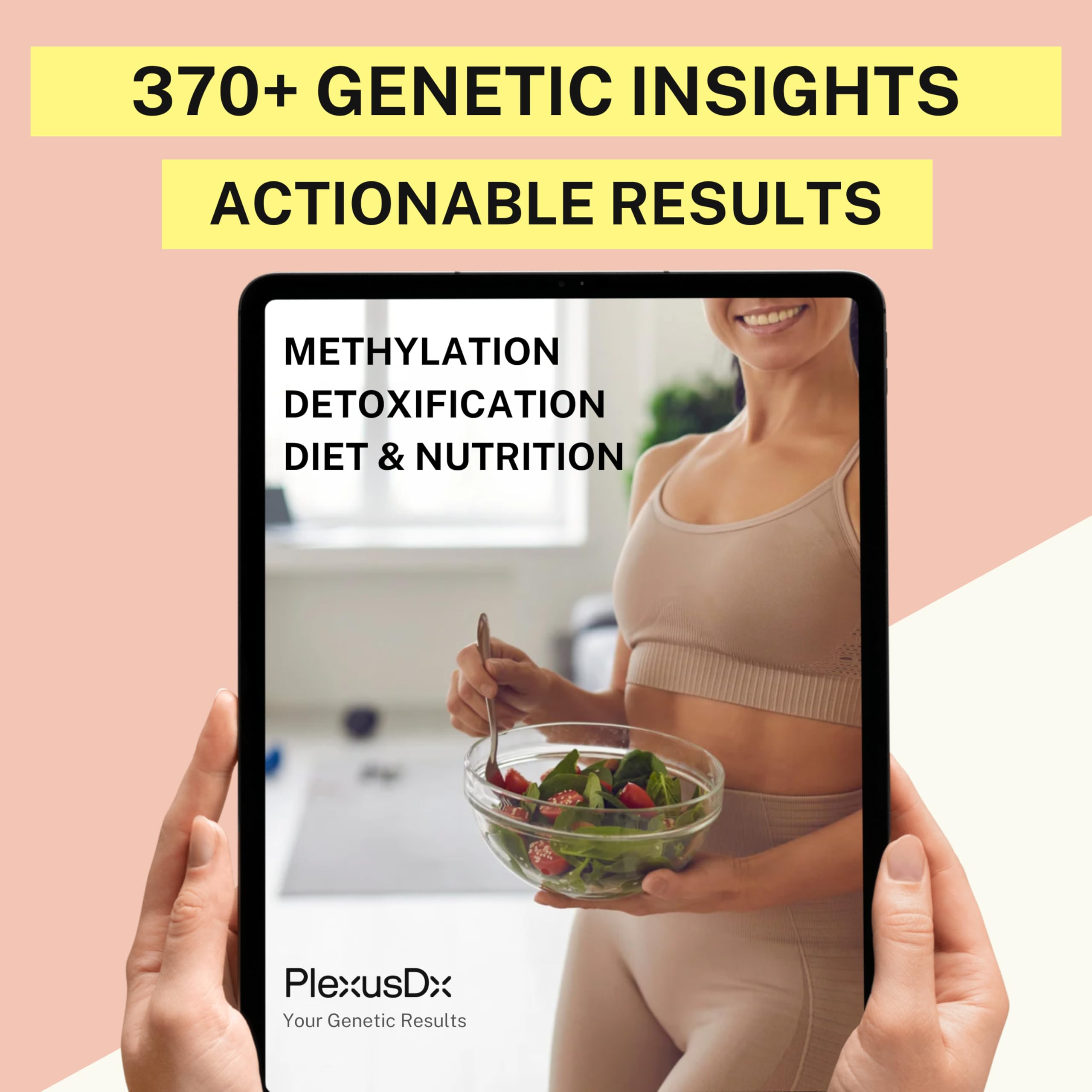 Genetic Methylation Test Kit & MTHFR Testing Kit | 370+ DNA Reports Including MTHFR Gene Variants, COMT, Folate, B12, Riboflavin, Choline, Glucose, Keto Diet | Supplement & Diet Recommendations PlexusDX Au supplements