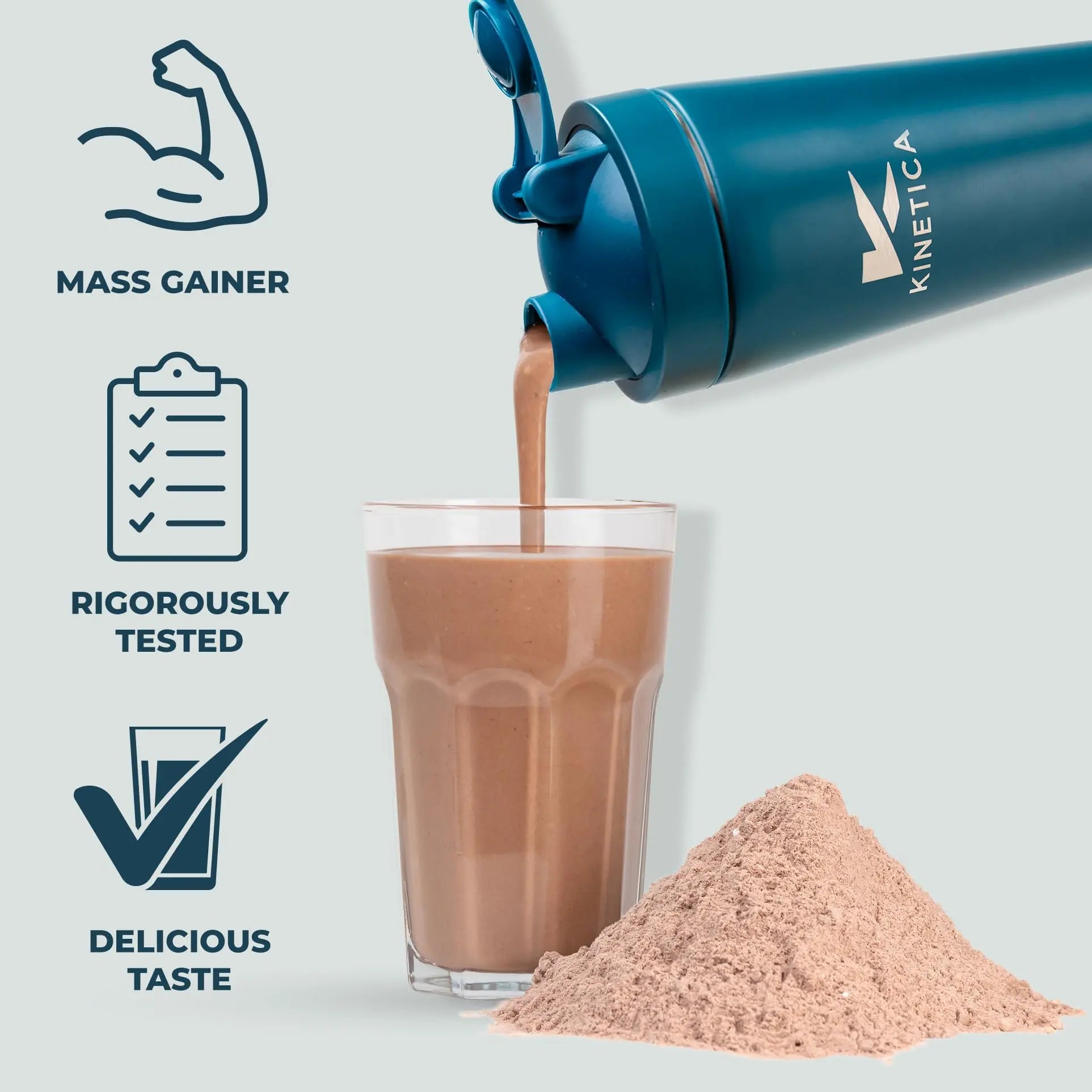Kinetica OatGain Weight Gainer 600+ Calories & 47g Protein per Serving, 2.4 kg Kinetica Au supplements