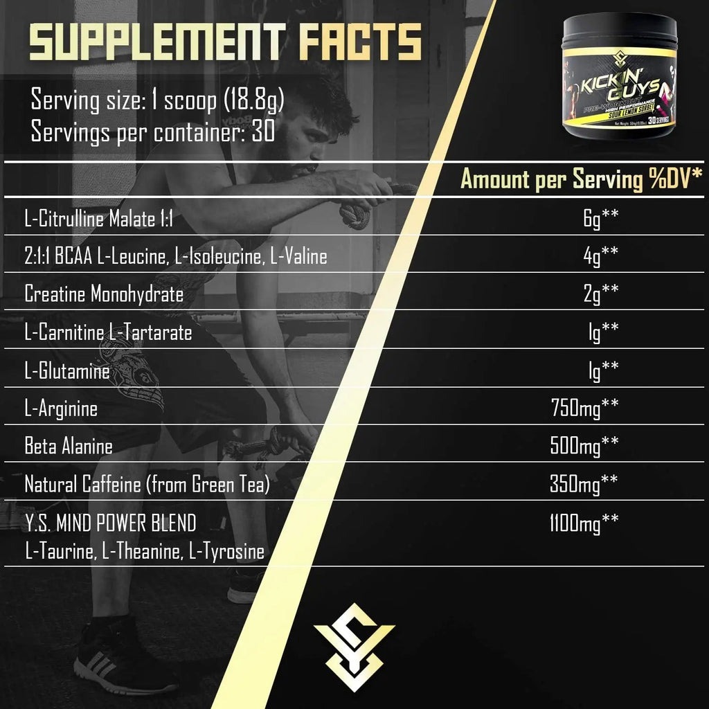 Kickin' Guys Pre Workout Powder Sports Nutrition Supplement - Explode Energy & Performance Yulian Svitolin LLC Au supplements
