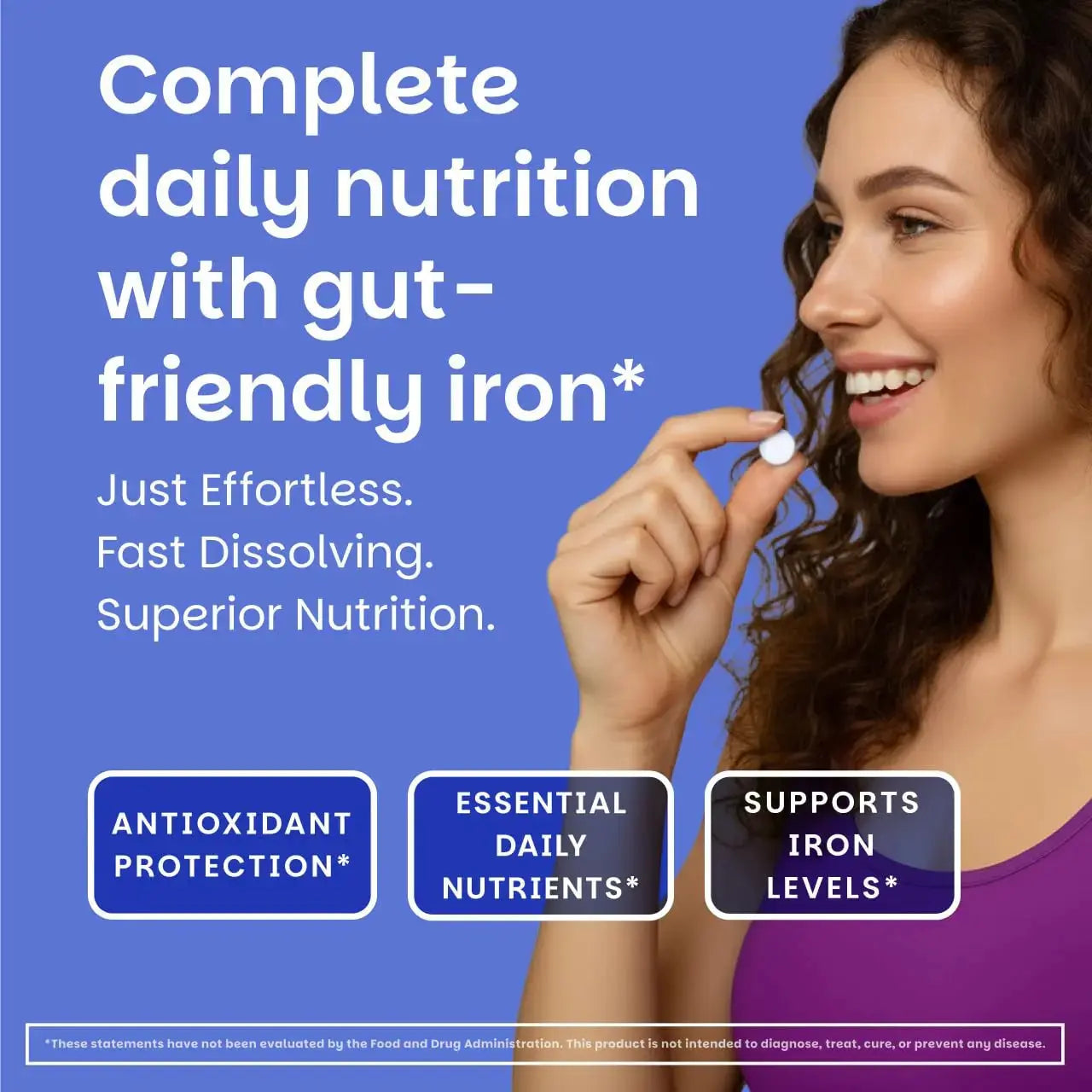 EZ Melts Multivitamin + Iron - Daily Multivitamin for Women & Men - Supports Healthy Energy Levels & Antioxidant Protection EZ Melts Au supplements