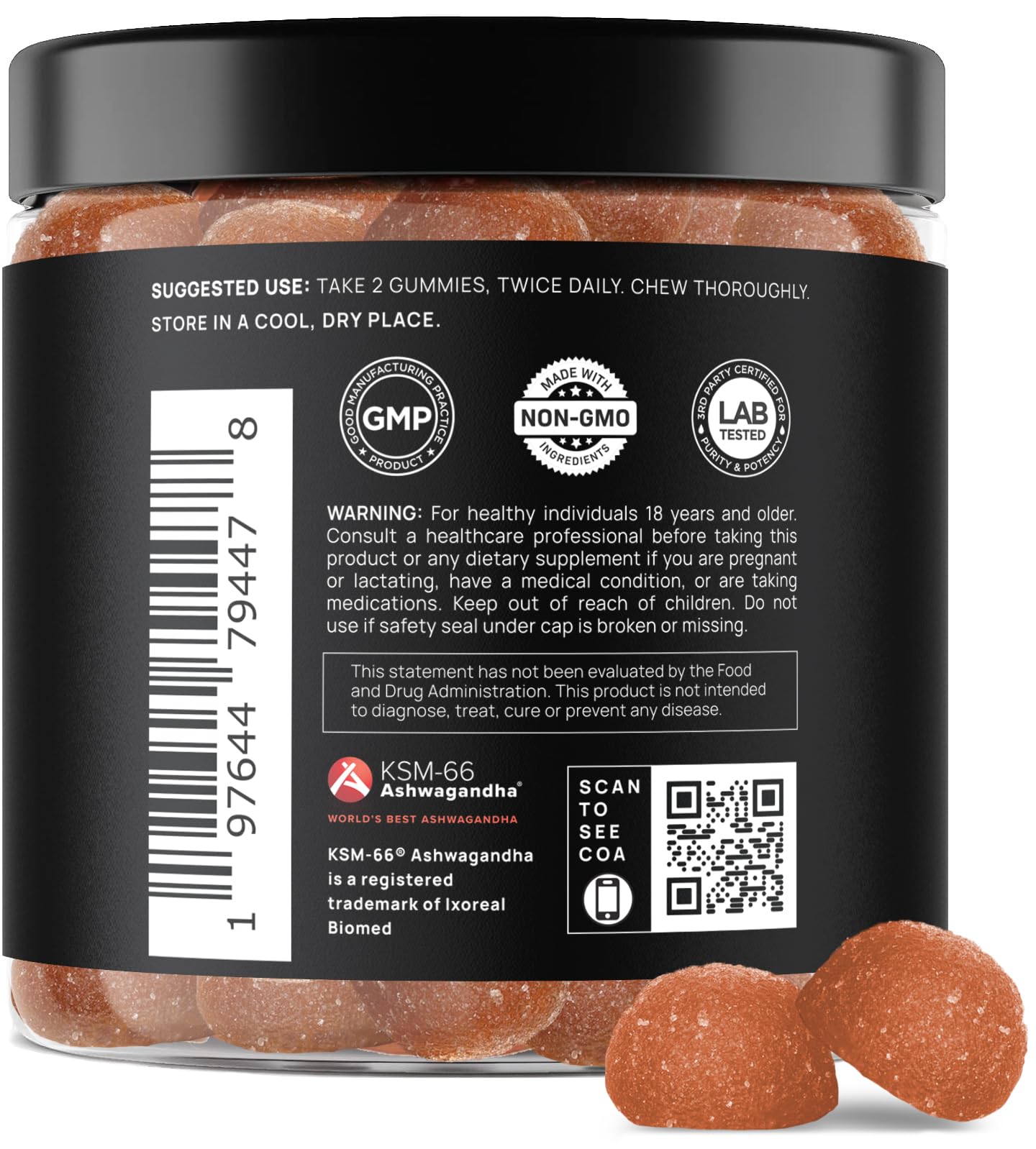 4,050mg Libido Booster for Women KSM-66 Ashwagandha Gummies w. 30x Strength Red Maca Root - Strongest Female Libido Mood Booster + Hormone Balance