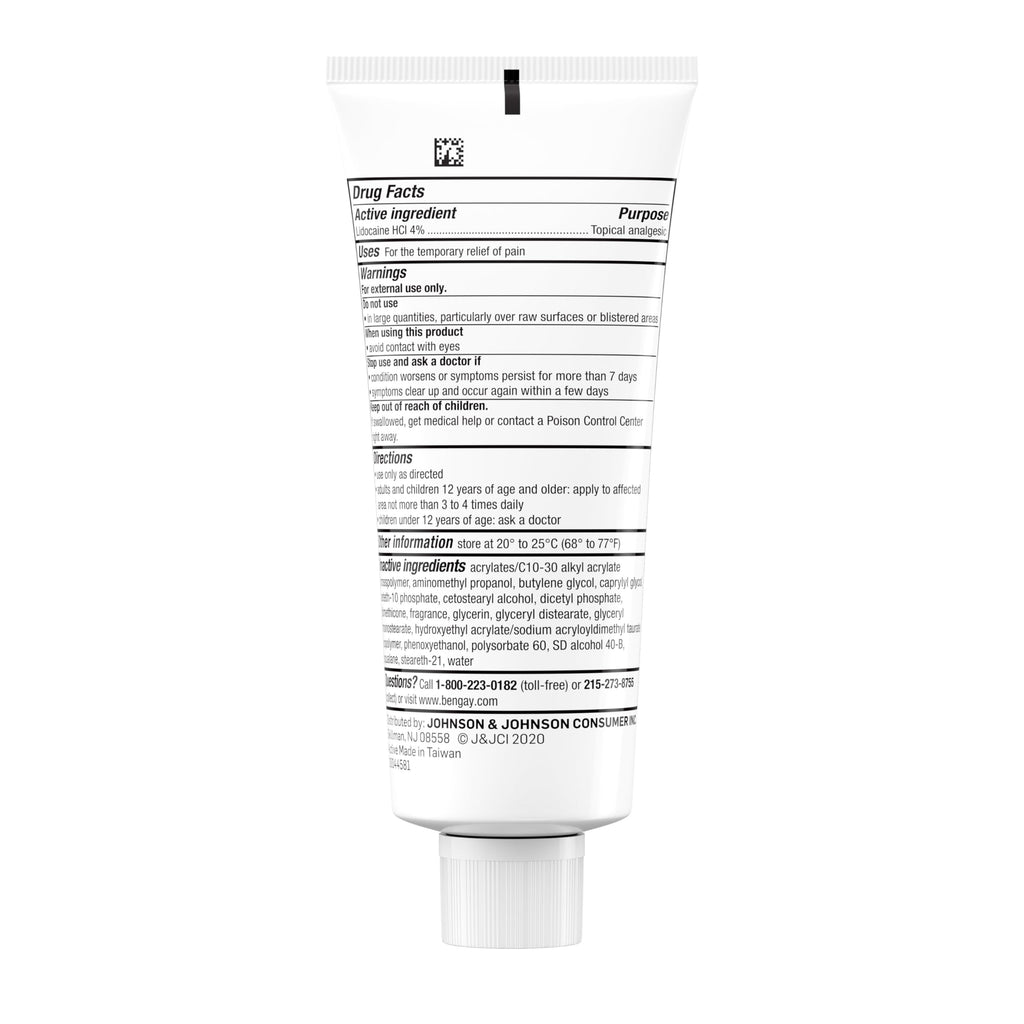 Bengay Lidocaine Pain Relief Cream, Maximum Strength OTC, Non-Greasy Topical Analgesic with 4% Lidocaine to Desensitize Nerves, Numbing Cream with a Soothing Jasmine Scent, 3 oz Bengay Au supplements