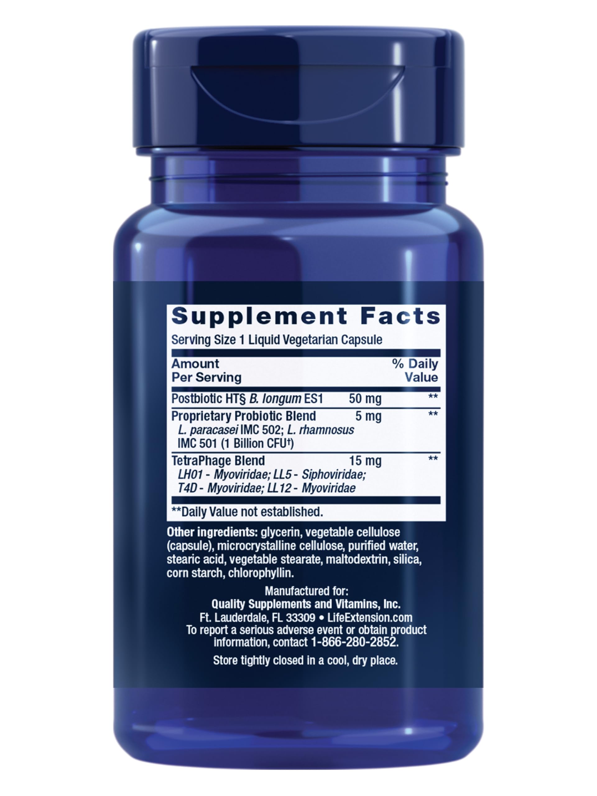 Life Extension FLORASSIST® Probiotic GI with Phage Technology, Digestive Health Supplement, microbiome Balance, Gut Health, Gluten Free, Vegetarian, 30 Capsules Life Extension Au supplements